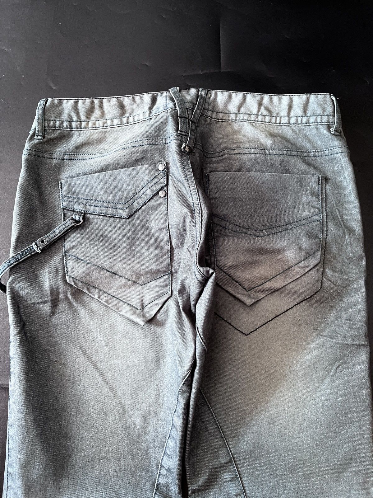 Japanese Brand Flared Samuel and Kevin green feded jeans Size US 30 / EU 46 - 6 Thumbnail