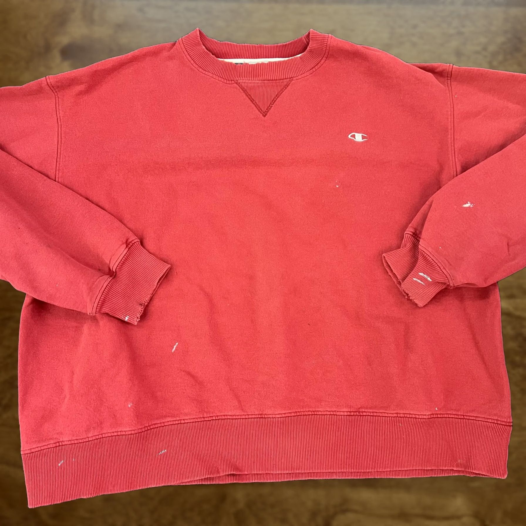 Champion Champion Sweatshirt Mens XL Red Fleece Pullover C Logo Crewneck Adult Regular XS? Size US XL / EU 56 / 4 - 1 Thumbnail