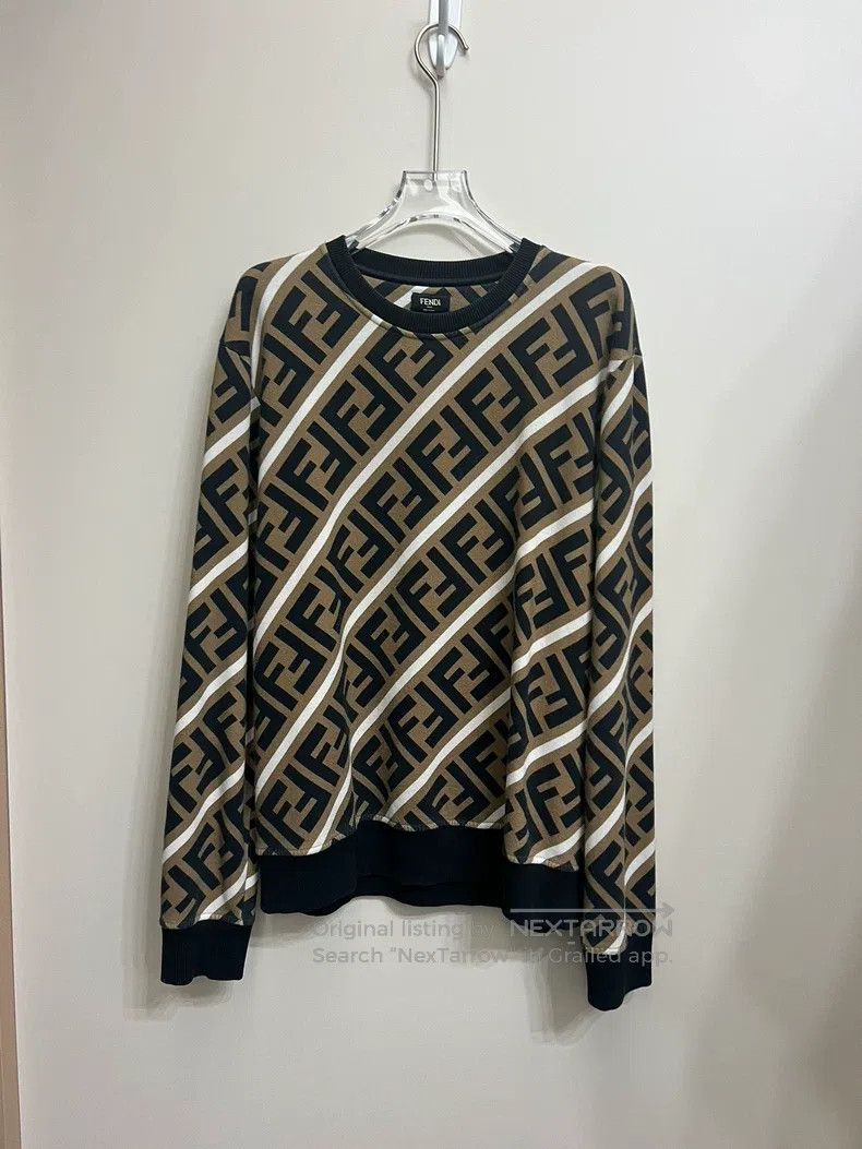 Fendi Fendi Men's Sweatshirt, 100% Cotton Fabric Size US XL / EU 56 / 4 - 1 Thumbnail