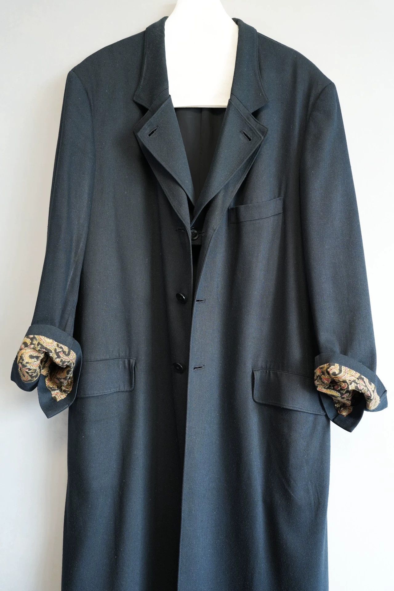 Yohji Yamamoto Yohji Yamamoto 23SS Silk Denim Dip Dye Gray-Blue Coat Size US M / EU 48-50 / 2 - 5 Thumbnail
