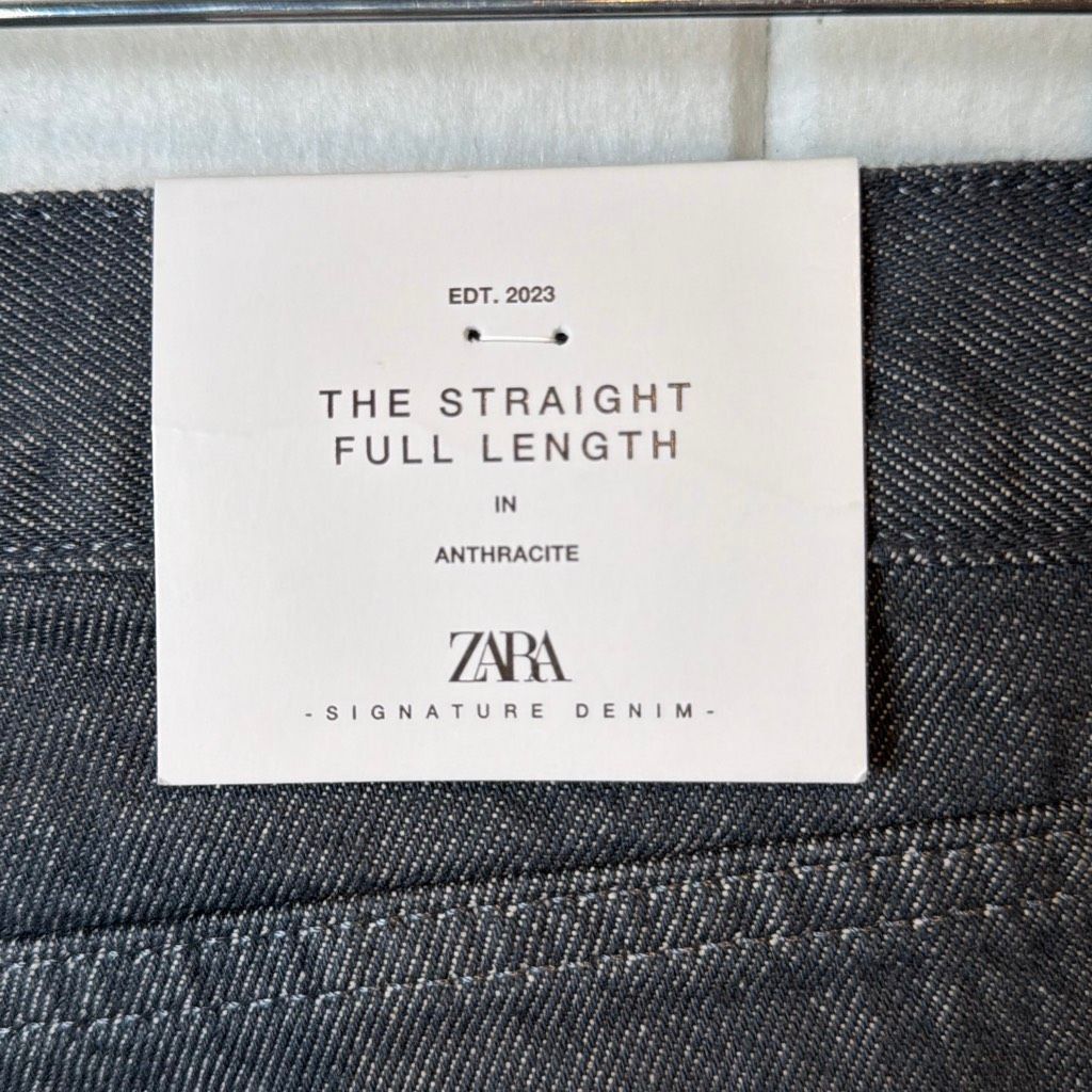 Zara NWT – Zara ZW Collection Full Length Straight Jeans in Anthr Size 30" / US 8 / IT 44 - 14 Thumbnail