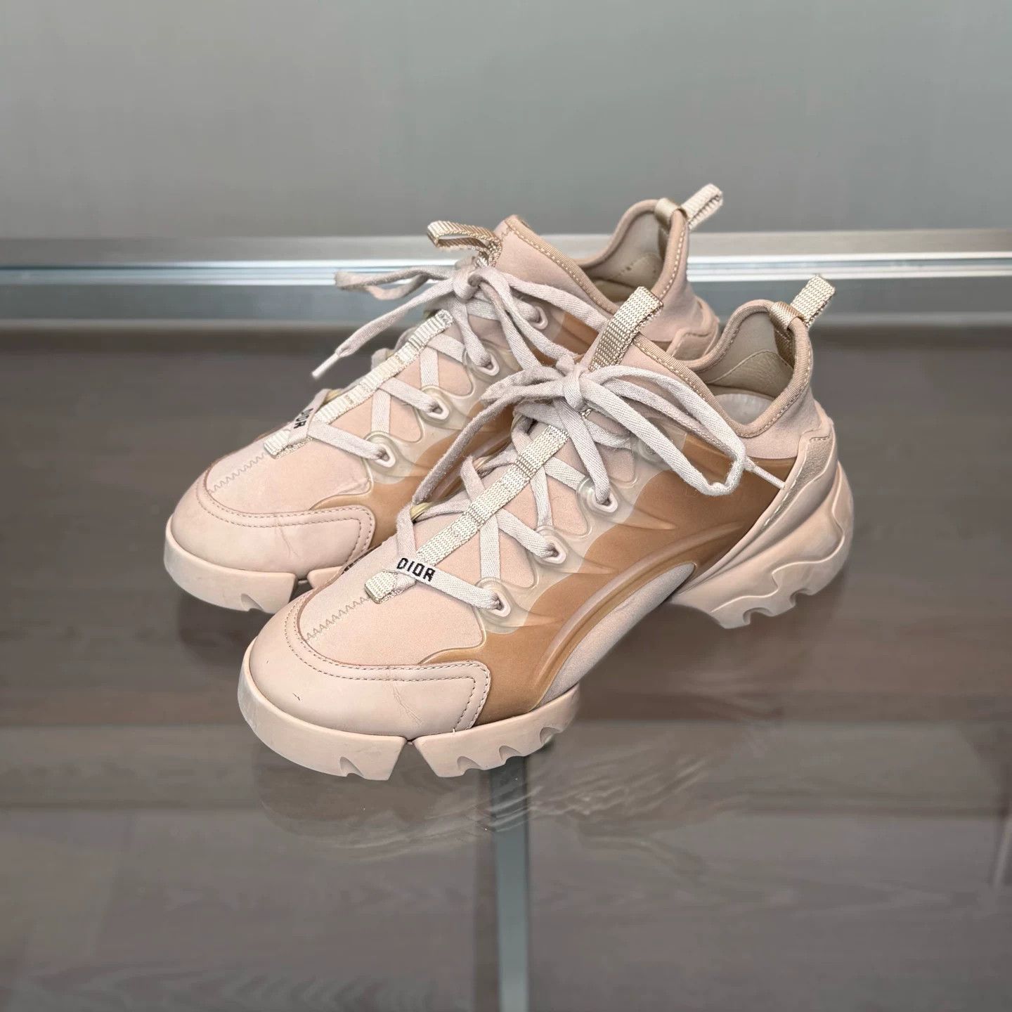 Dior Dior D-Connect Beige Dad Shoes Size US 7 / IT 37 - 1 Thumbnail