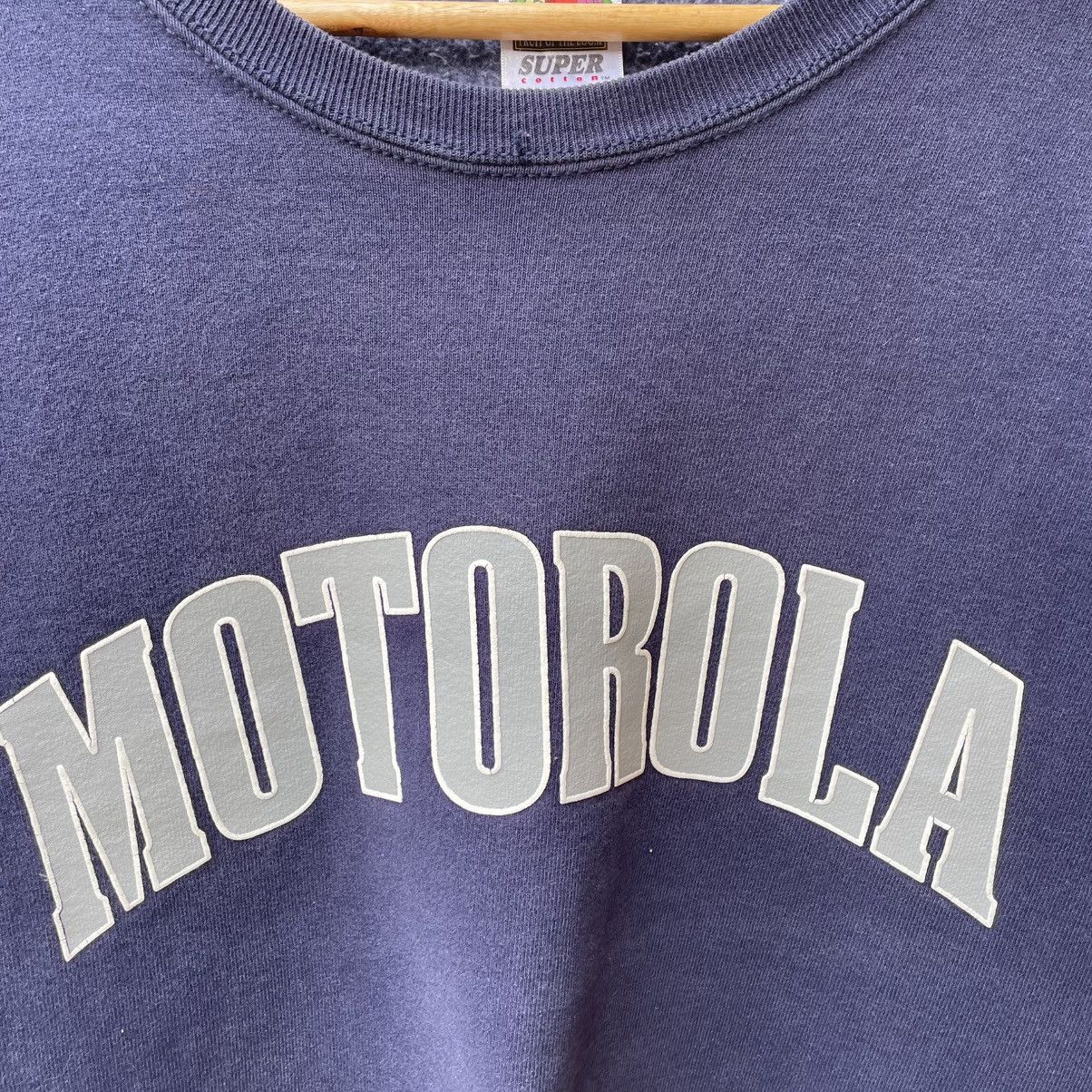 Motorola 🔥Vintage 90s Motorola Big Spellout Sweatshirts Size US L / EU 52-54 / 3 - 5 Thumbnail