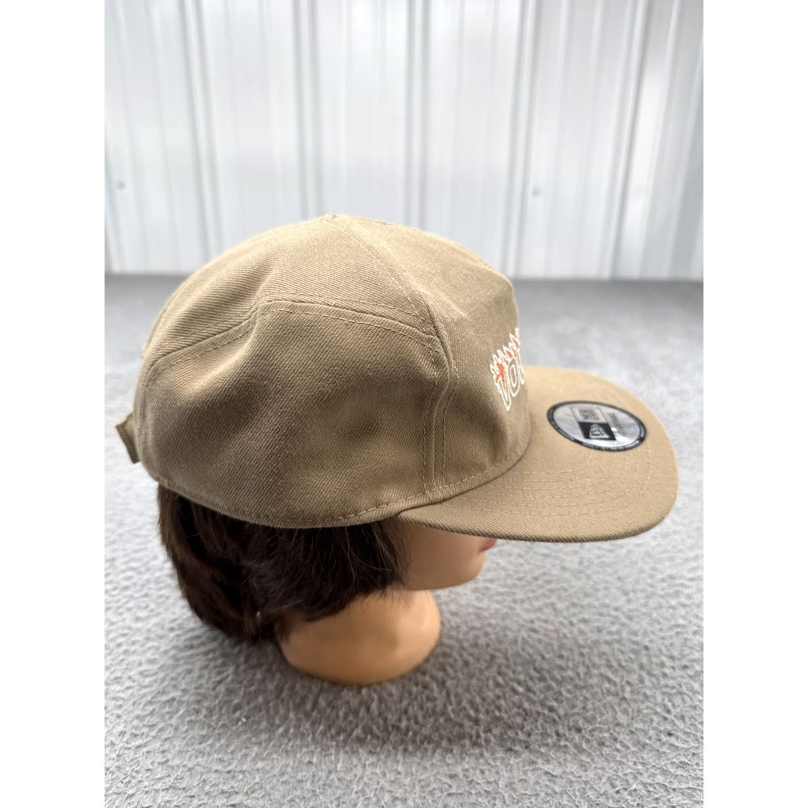 New Era Volcom New Era 5 Panel Hat Tan Adjustable Strapback Flame Flatbill Cap Skater Mens Vintage No Size ONE SIZE - 4 Thumbnail