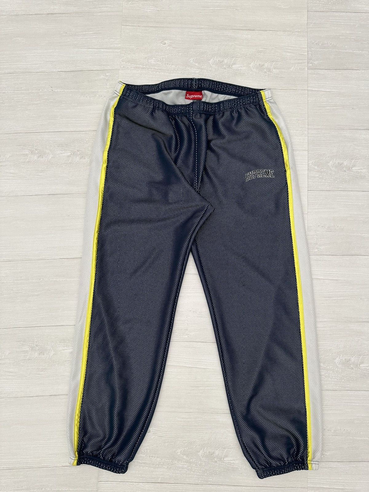 Supreme Supreme Bonded Mesh Track Pant Swoosh Navy SS18 XL Grailed