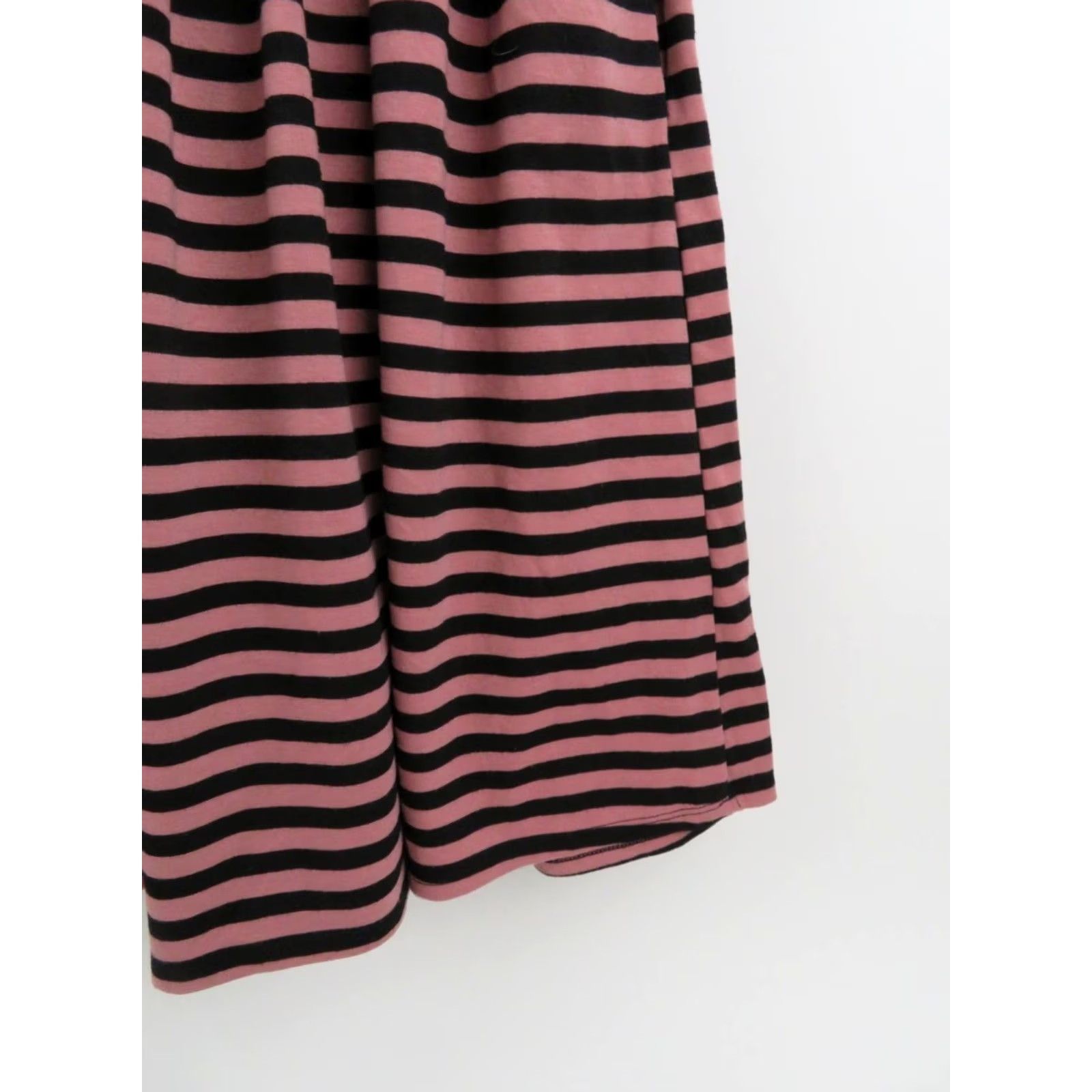 Vintage LuLaRoe Women's Amelia Dress XS Pink Brown Striped Fit & Flare A-Line Size XS / US 0-2 / IT 36-38 - 3 Thumbnail