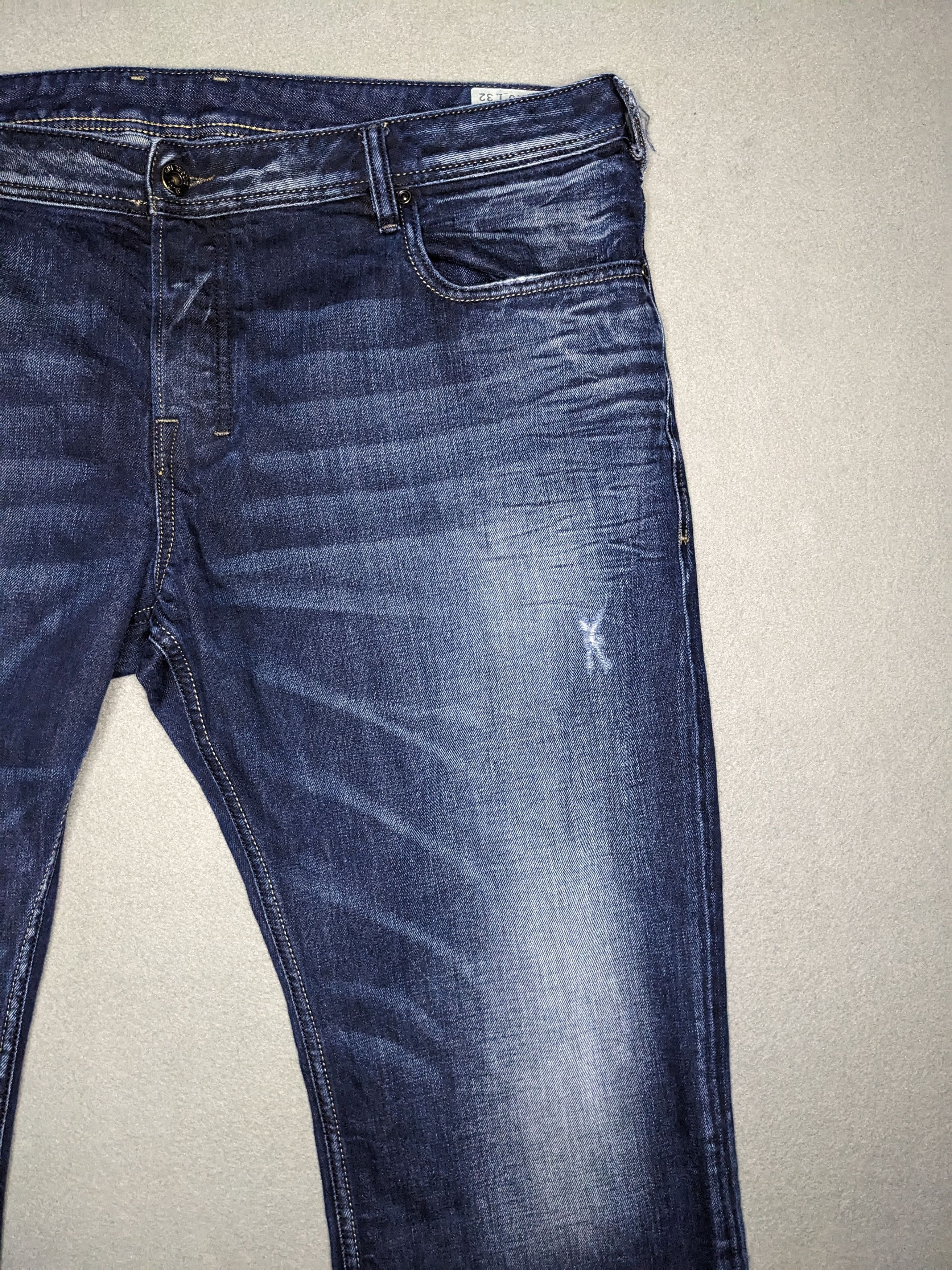 Diesel Diesel Zathan Jeans Mens 42x28 Blue Dark Wash Bootcut Italy Size US 42 / EU 58 - 3 Thumbnail