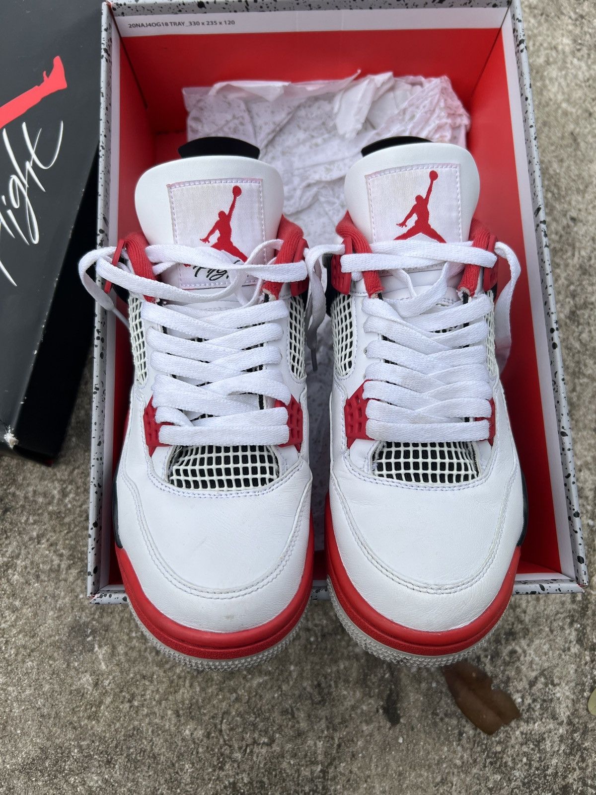 Jordan Brand × Nike Jordan Retro 4 Fire Red Size US 7 / EU 40 - 2 Thumbnail