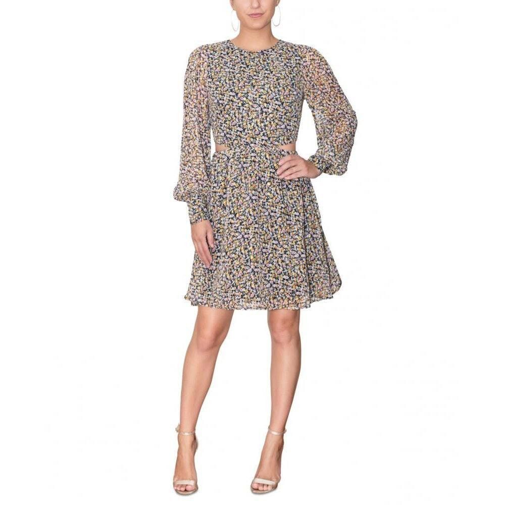 Designer Rachel Roy Floral Cut-Out Fit & Flare Dress Limelight SZ 6 Size M / US 6-8 / IT 42-44 - 1 Thumbnail