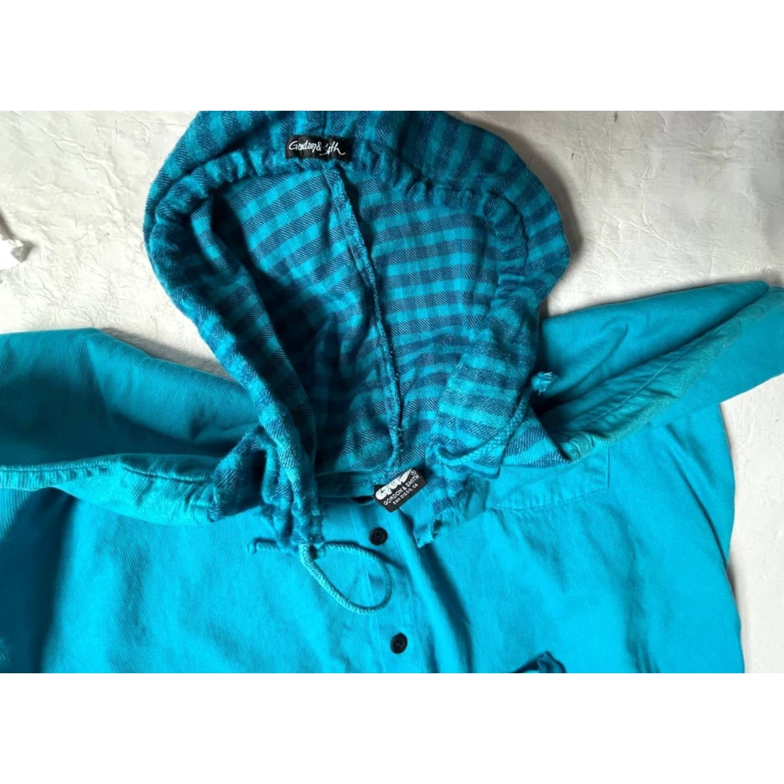 Vintage VINTAGE Gordon & Smith Vest Hooded Blue Cotton Pockets Size M Men Sleeveless Hooded Vest Medium Blue G&S Vest Mens Size US M / EU 48-50 / 2 - 5 Thumbnail