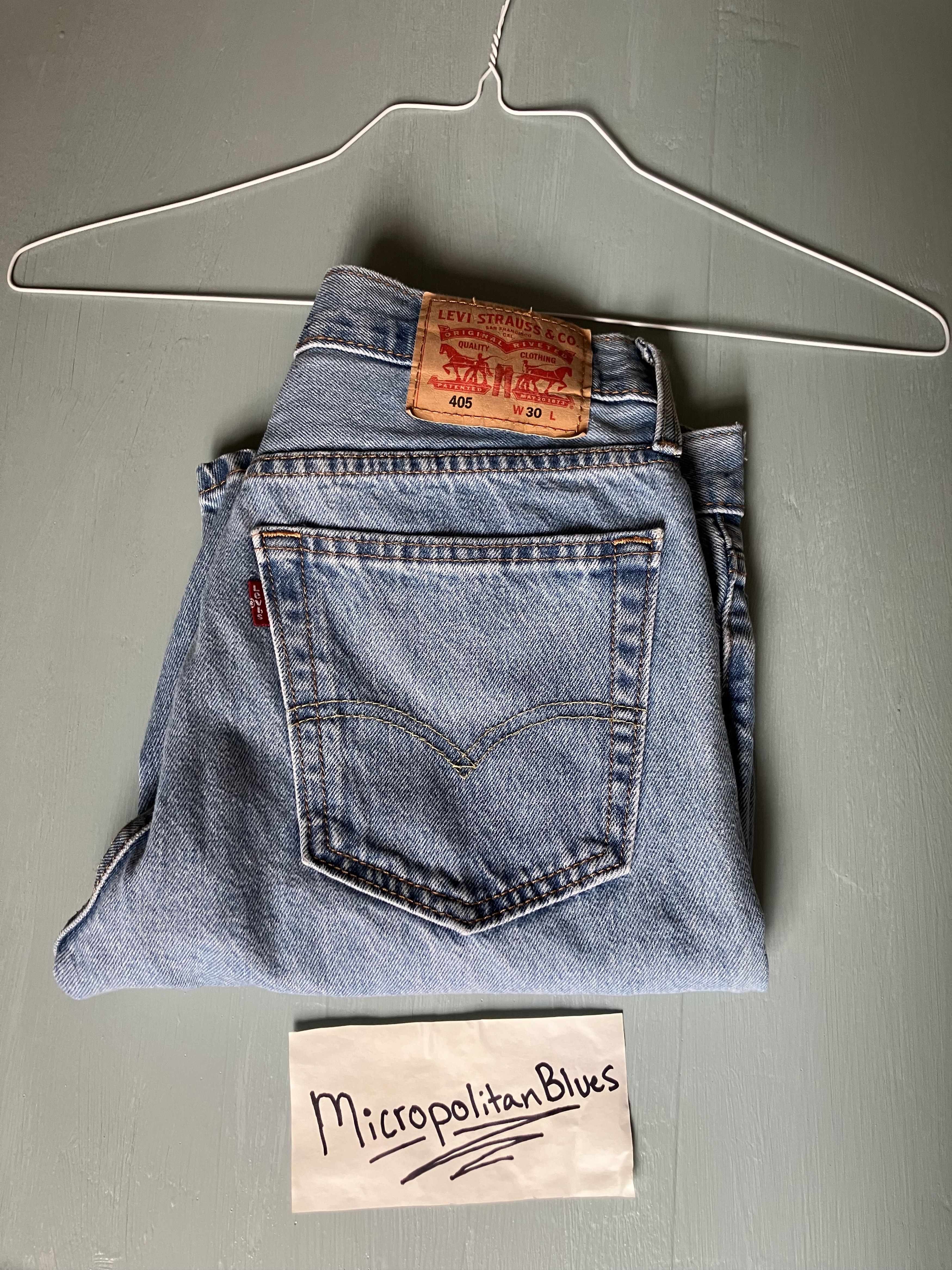 Levi's Levi Strauss & Co 405 Blue Denim Jean Shorts Size US 30 / EU 46 - 4 Thumbnail