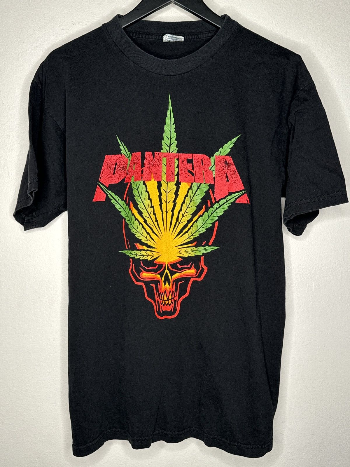 image of Band Tees x Vintage 90’S Pantera 101 Proof Double Sided T Shirt Size L in Black, Men's