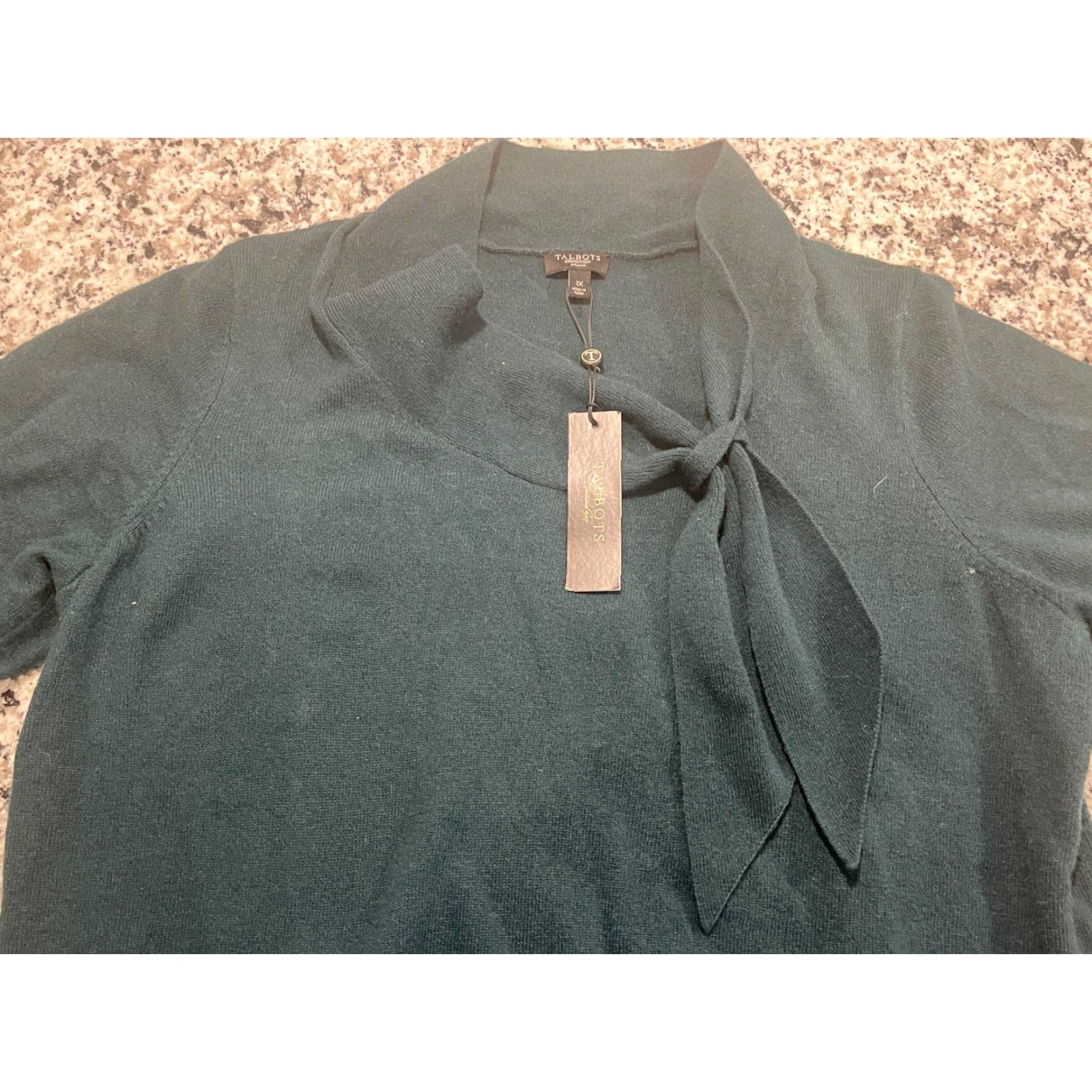 Talbots Vintage Talbots Women’s Lambswool Angora Rabbit Hair Blend Green Pullover Sweater Size XL Casual Collegiate Navy Seafoam Size XL / US 12-14 / IT 48-50 - 3 Thumbnail