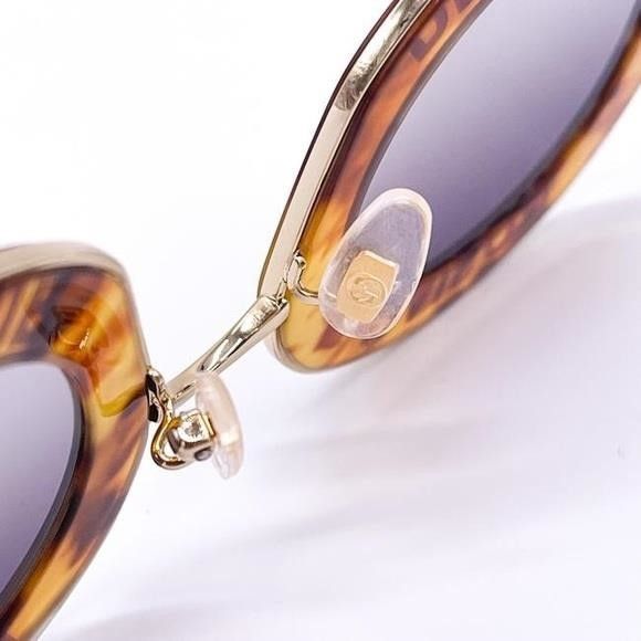 Gucci New - Gucci Brown New Gg0113s 010 Round Metal Sunglasses Size ONE SIZE - 10 Thumbnail