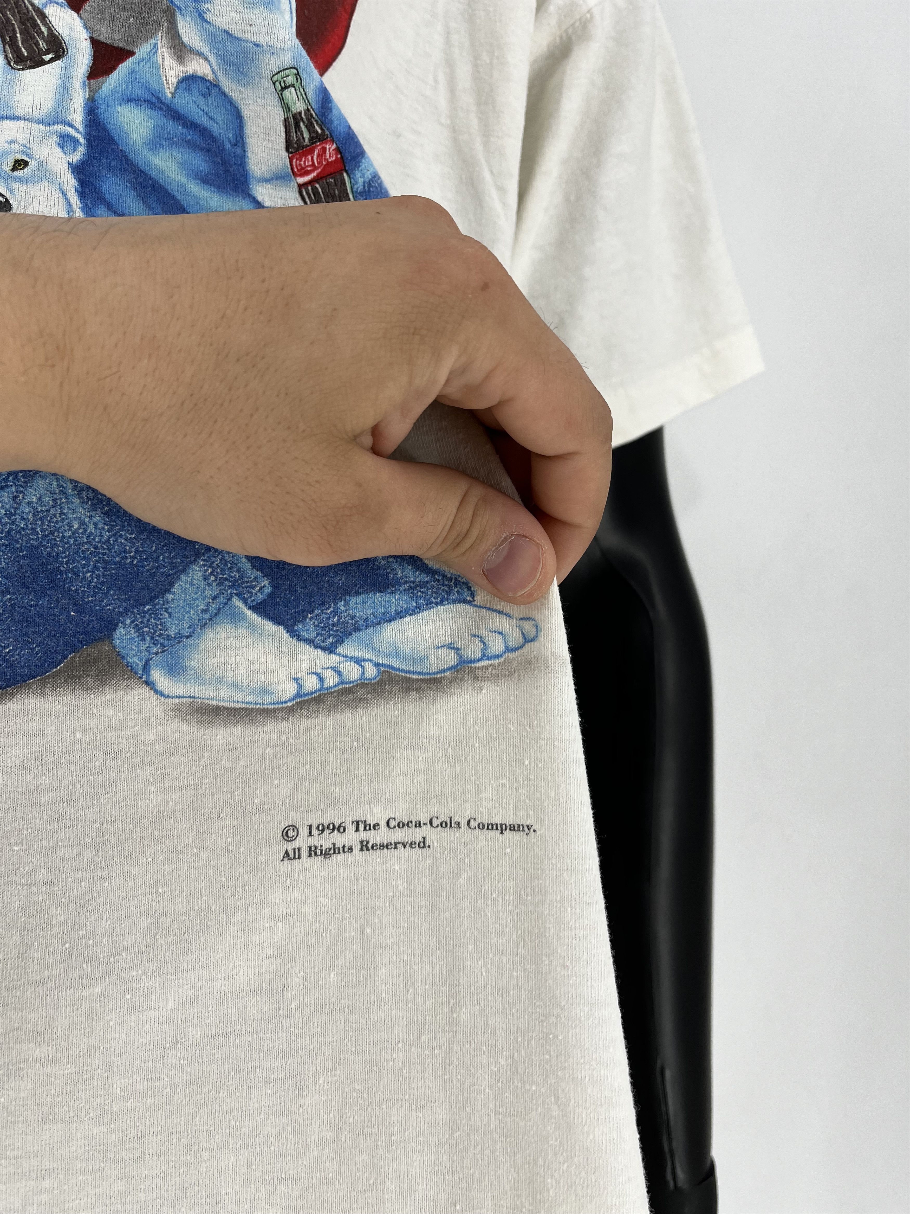 Coca Cola × Vintage Vintage 1996 Single Stitch Coca-Cola Heather Gray Graphic Size US XL / EU 56 / 4 - 8 Thumbnail