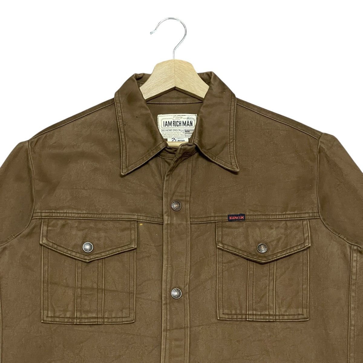 Edwin Rare 90s Vintage Edwin ‘I Am Rich Man’ Work Chore Jacket Size US XL / EU 56 / 4 - 7 Thumbnail