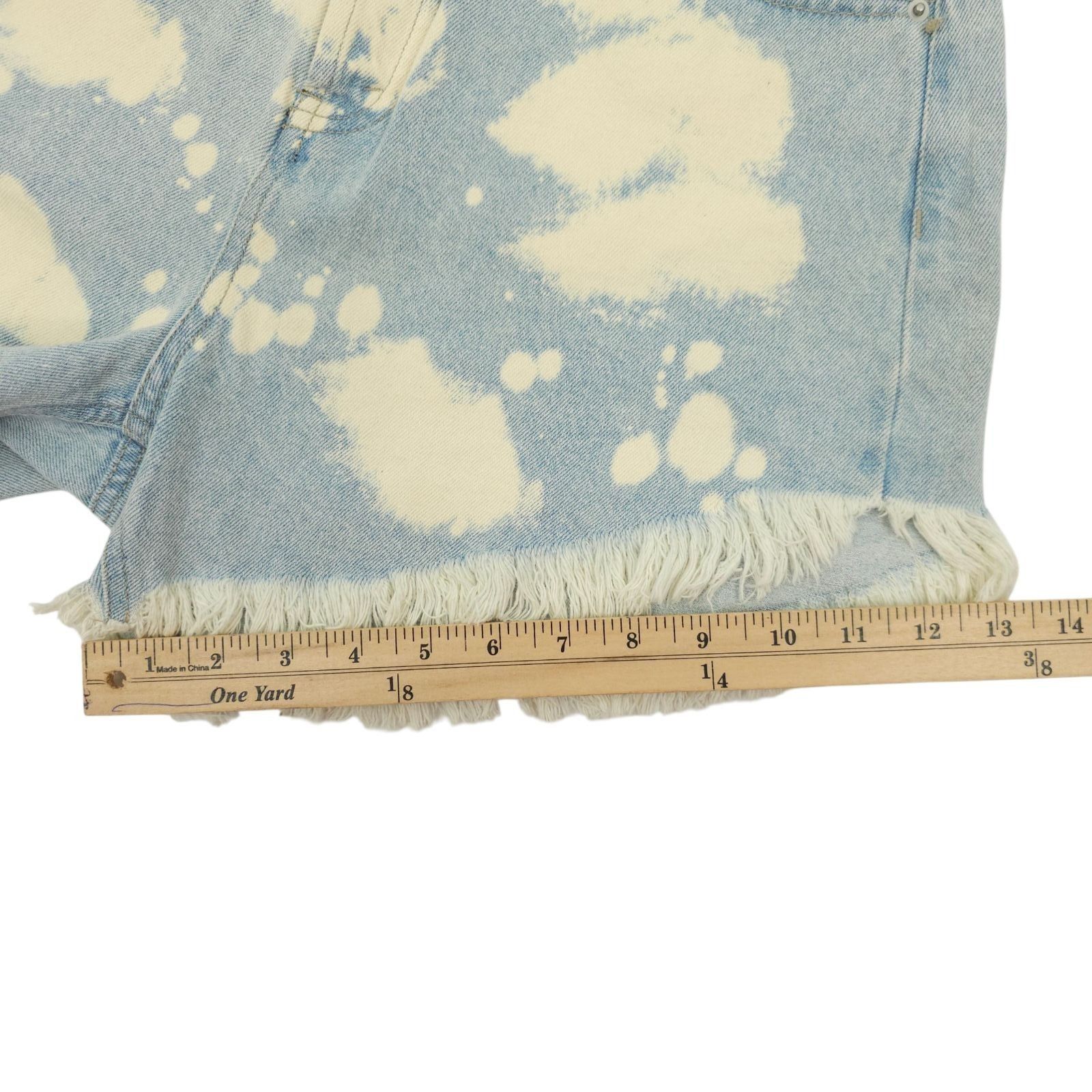 Other Wild Fable Denim Shorts 10 Bleach Dye Festival Grunge High R Size 32" / US 10 / IT 46 - 6 Thumbnail
