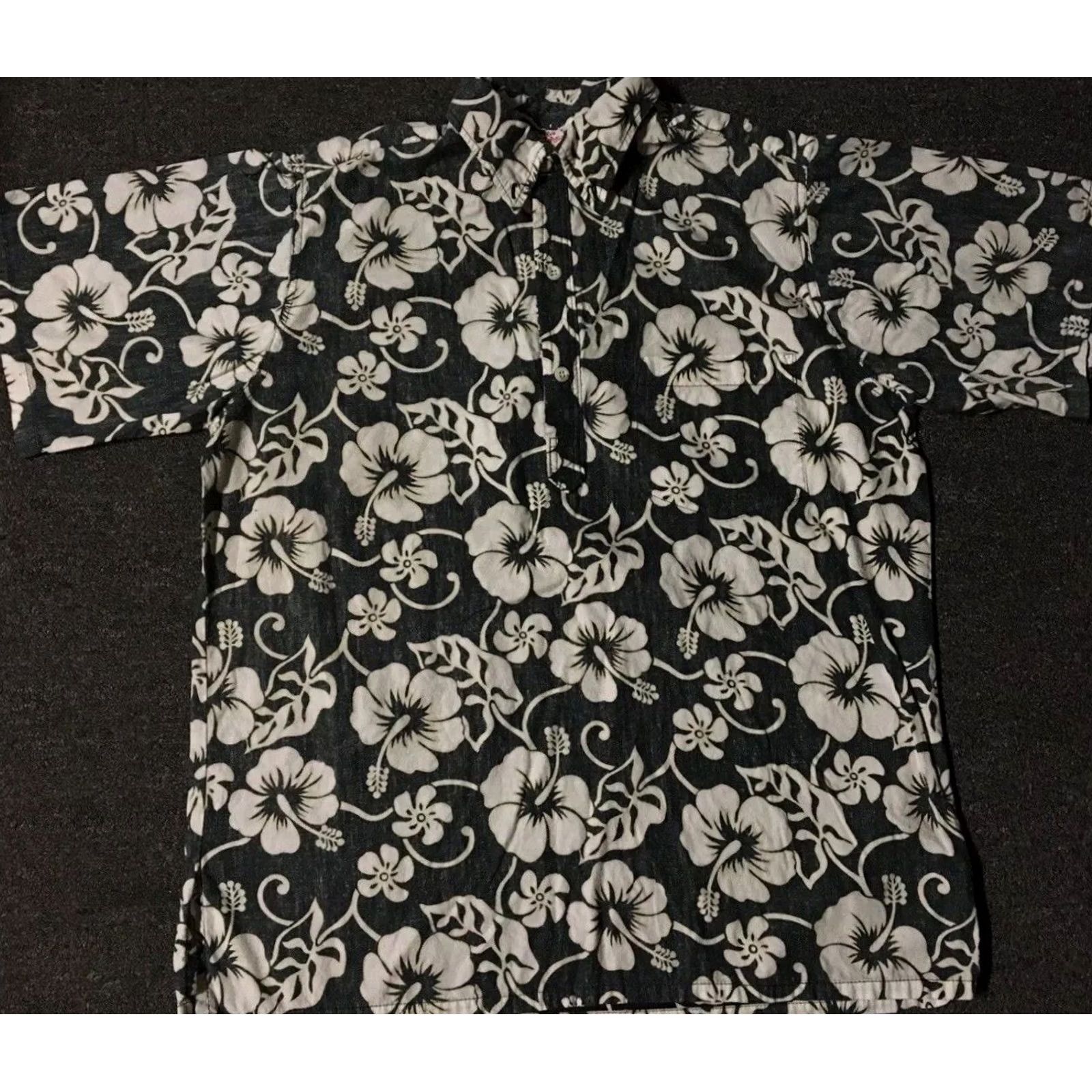 Vintage VINTAGE Floral Hawaiian Shirt L USA Beach Surf Abstract Art Flower AOP OP TC 80s 90s Go Barefoot Button-Up Short Sleeve Blues Mens Shirt Size US L / EU 52-54 / 3 - 2 Thumbnail