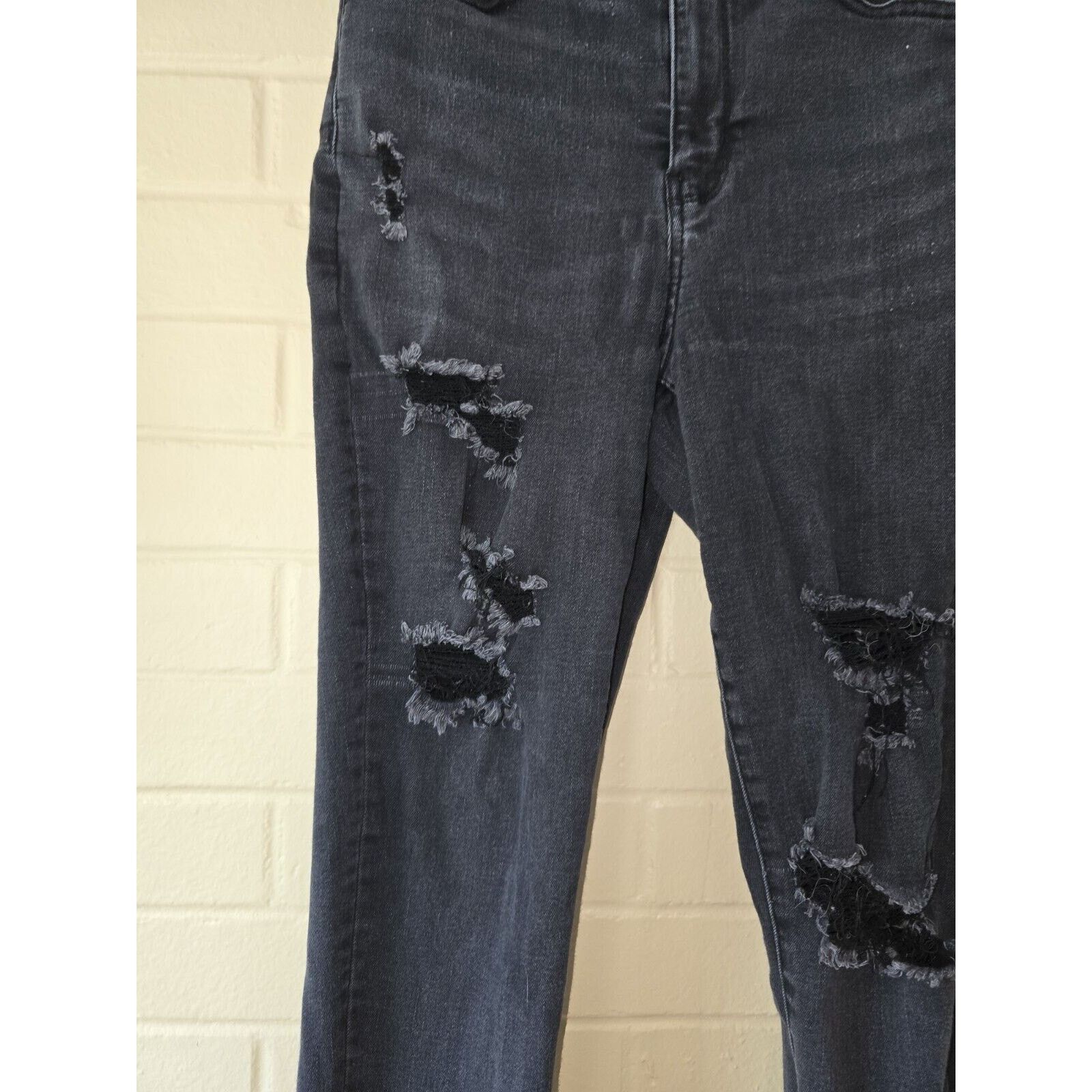American Eagle Outfitters American Eagle Womens 10 Next Level Women Jeans Black Skinny Size 32" / US 10 / IT 46 - 2 Thumbnail