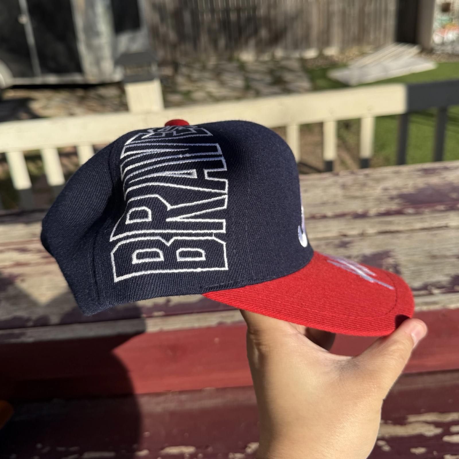 Designer 90s Atlanta Braves Hat Size ONE SIZE - 3 Thumbnail