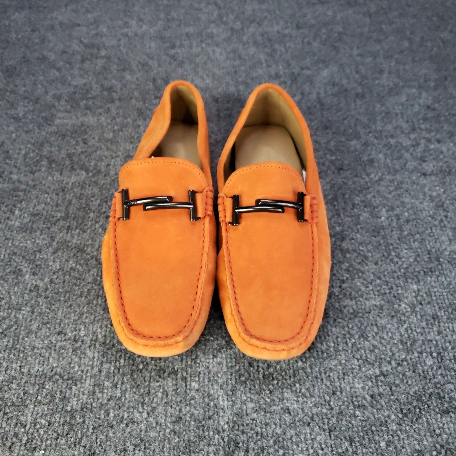 Vintage Tod's Gommino Loafers Mens Size 6 Orange Suede Slip On Casual Size US 6 / EU 39 - 3 Thumbnail