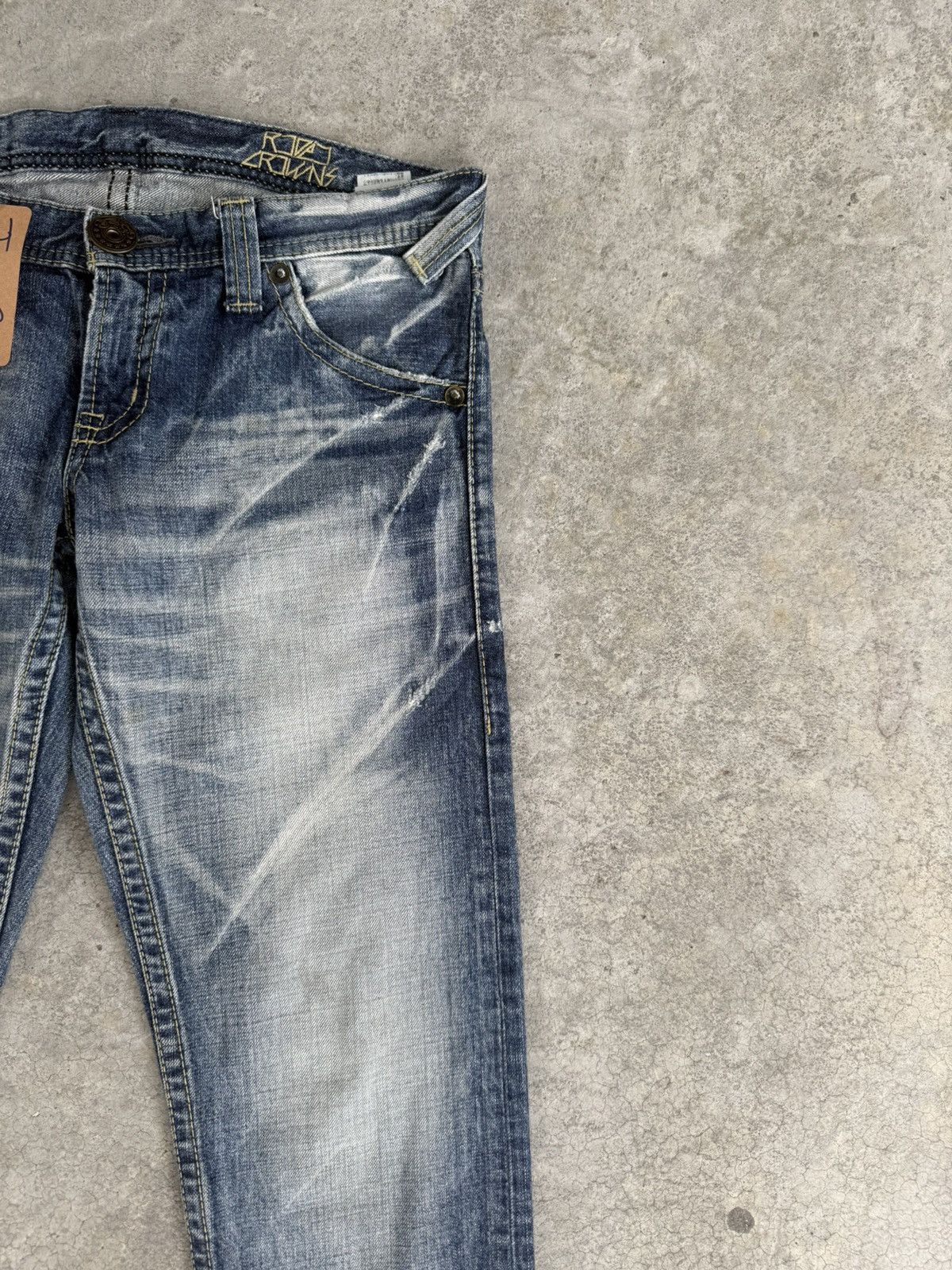 If Six Was Nine Japanese Rodeo Crowns Flared Jeans Distressed Size US 32 / EU 48 - 5 Thumbnail