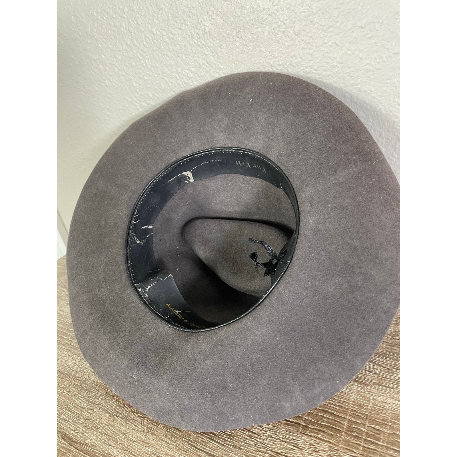 Vintage A. Adams & Spire Fur Felt Western Cowboy Hat Gray Size ONE SIZE - 5 Thumbnail