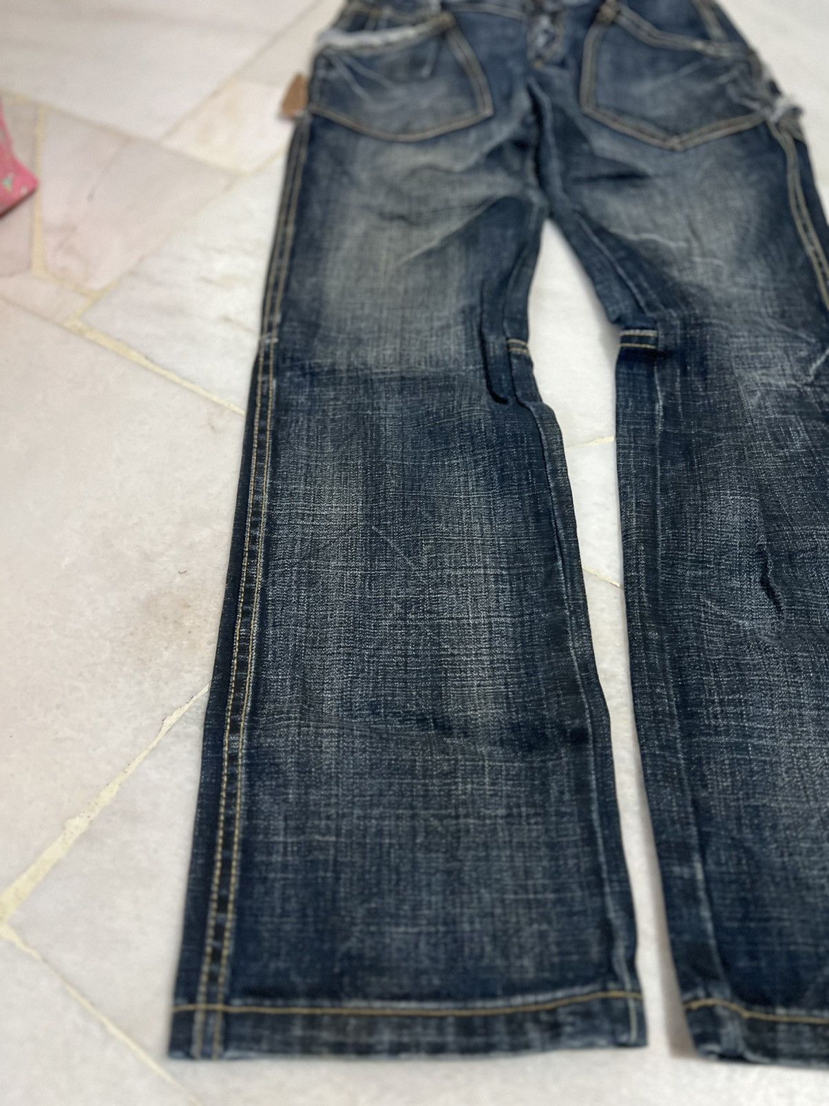 If Six Was Nine × Japanese Brand × Le Grande Bleu (L.G.B.) 🌈Flare 90’s style Tough Jean Smitth Distress Jean Size US 30 / EU 46 - 5 Thumbnail