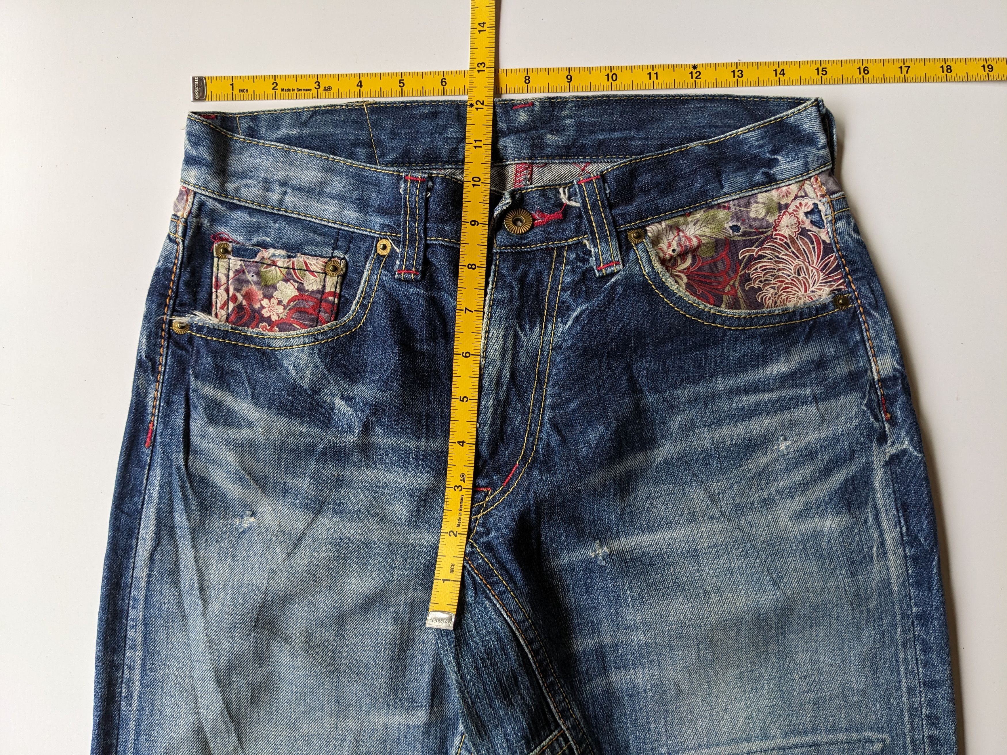 Eternal Eternal Karakuri thunder patchwork faded jeans Size US 30 / EU 46 - 8 Thumbnail