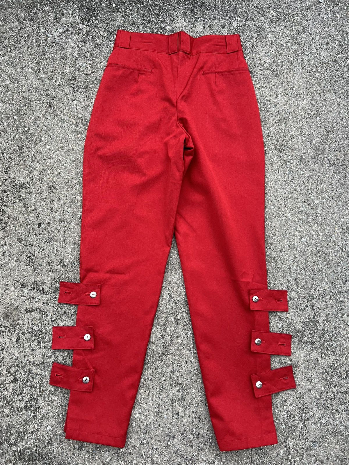 Vintage Vintage 90s METAL BLACK Japan Bondage Red Trouser Pant Size US 28 / EU 44 - 3 Thumbnail