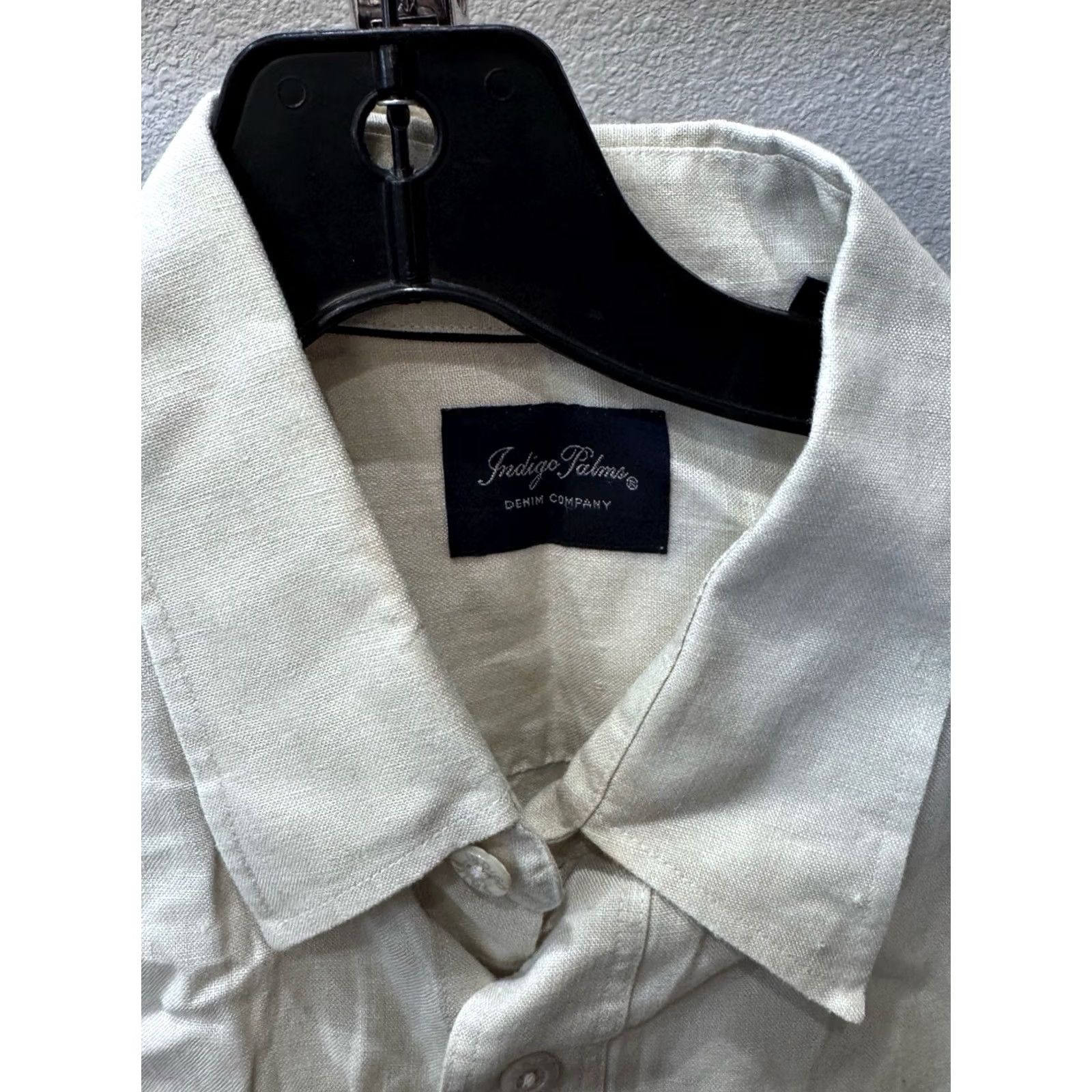Tommy Bahama Tommy Bahama Indigo Palms 100% Linen Tan SHORT SLEEVE BUTTON UP SHIRT Large L Mens Size US L / EU 52-54 / 3 - 4 Thumbnail