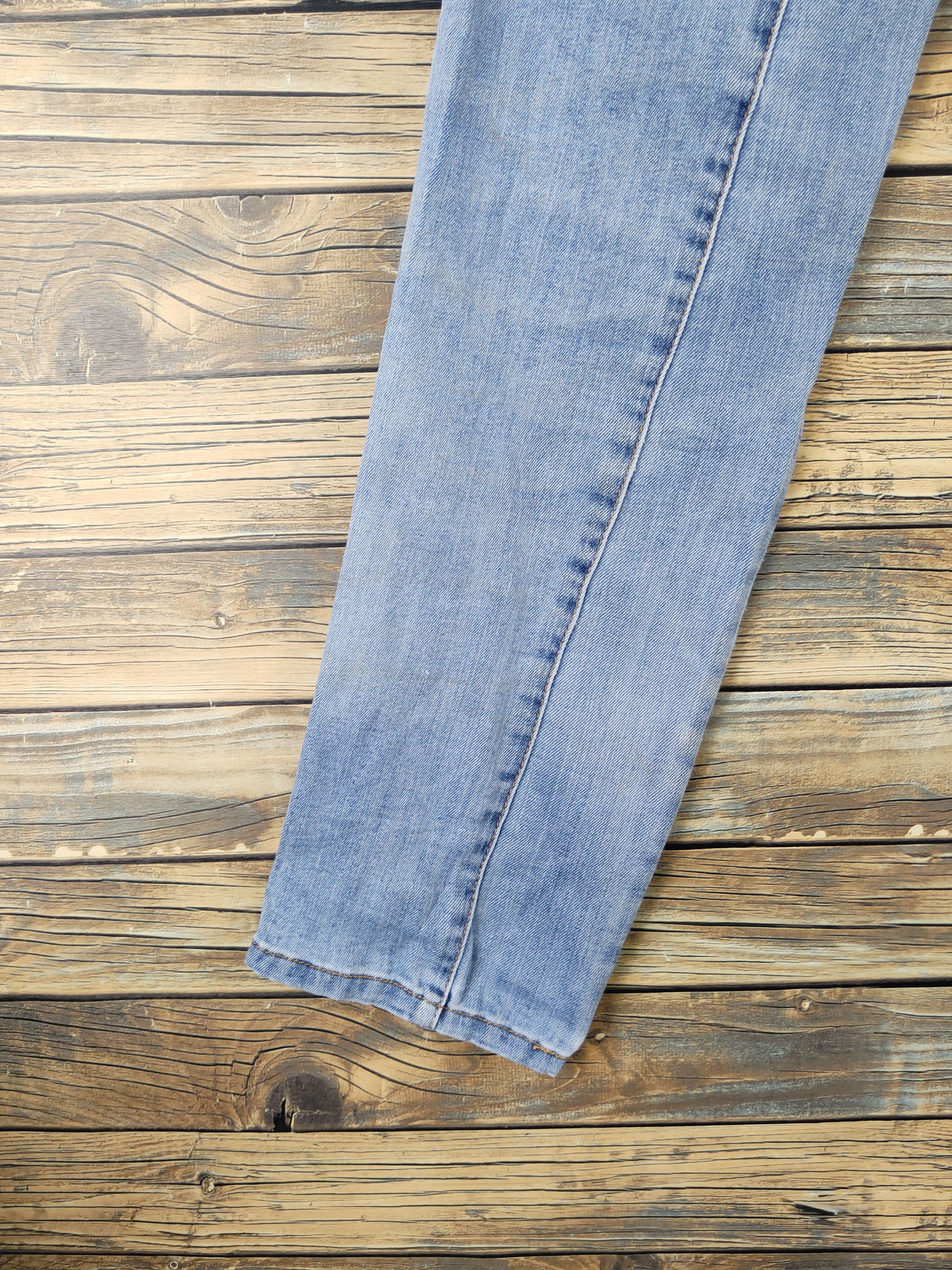 Japanese Brand Burtle Blue Distressed Ripped Soft denim Jeans #W1976 Size US 31 - 11 Thumbnail