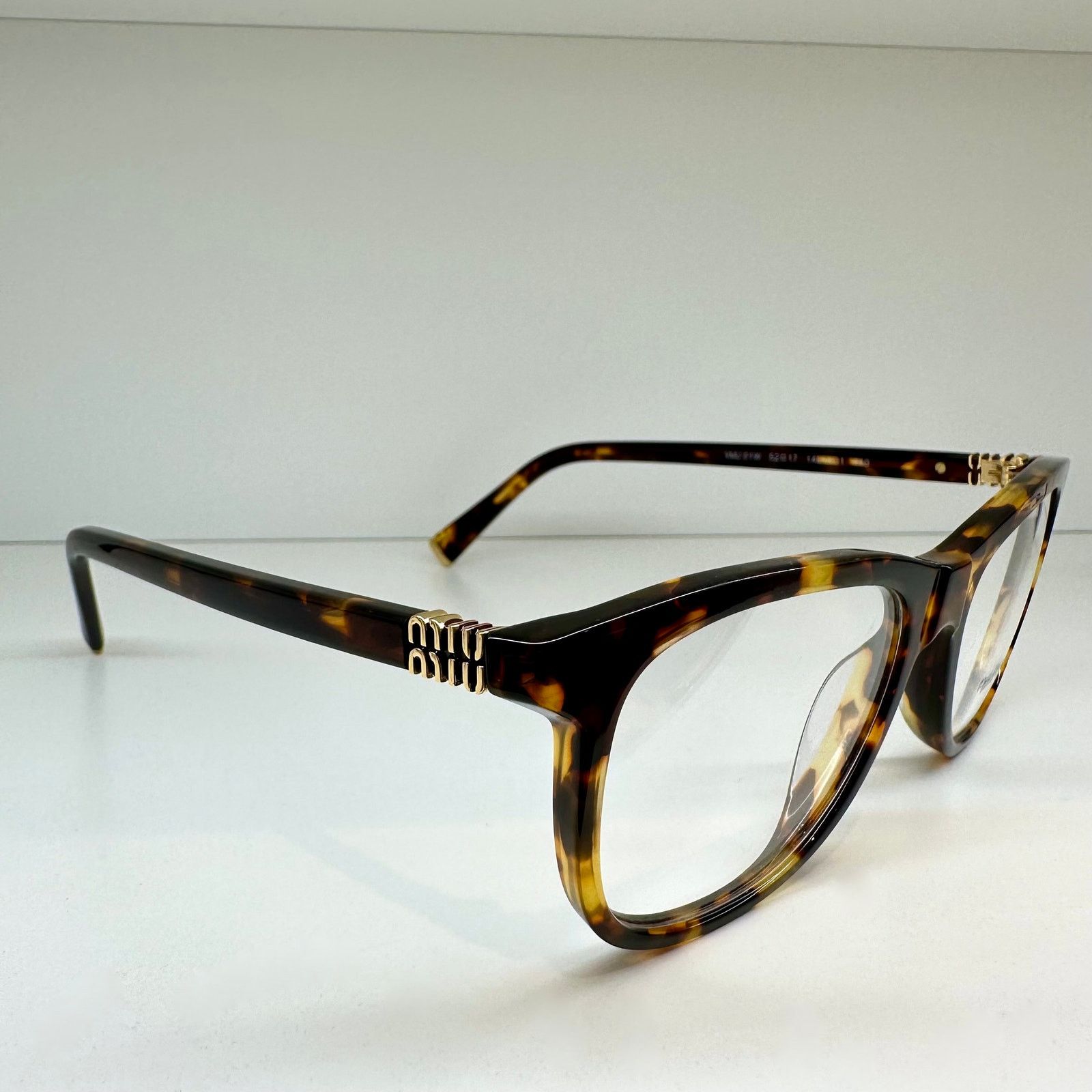Miu Miu MIU MIU Womens Eyeglasses Brown Panto Square Honey Havana Size ONE SIZE - 1 Thumbnail