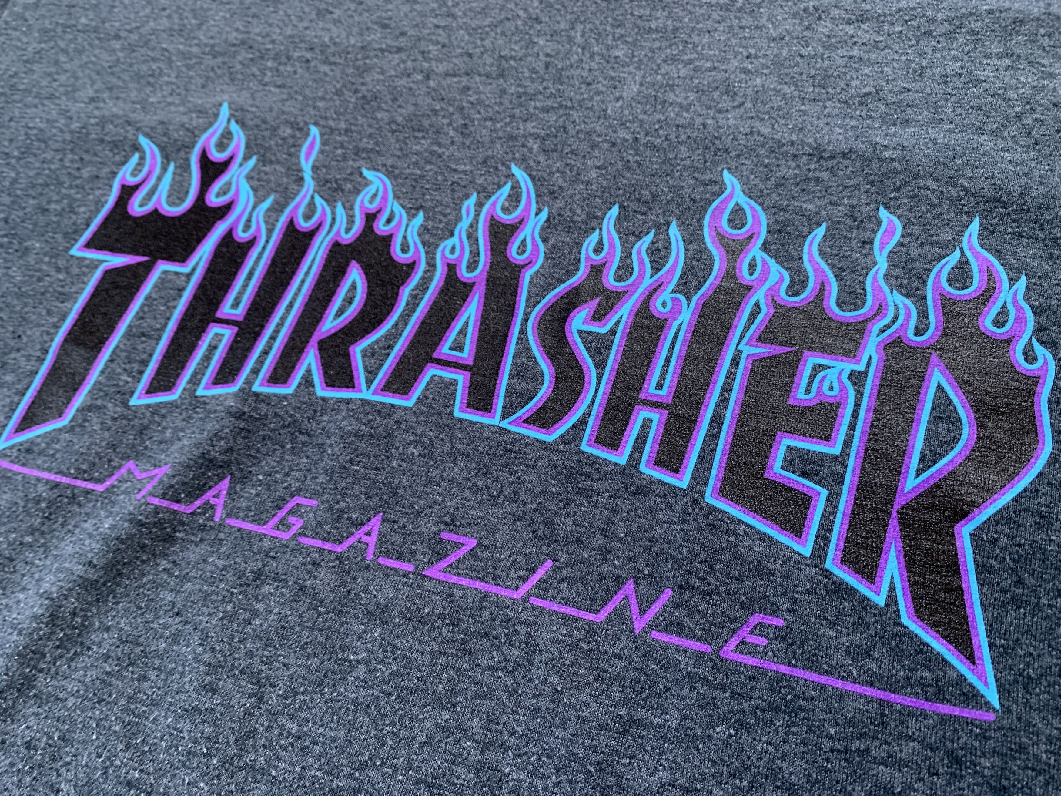 Thrasher × Vintage × Welcome Skateboards Vintage Thrasher Magazine Blue Flame T-shirt Size US M / EU 48-50 / 2 - 6 Thumbnail