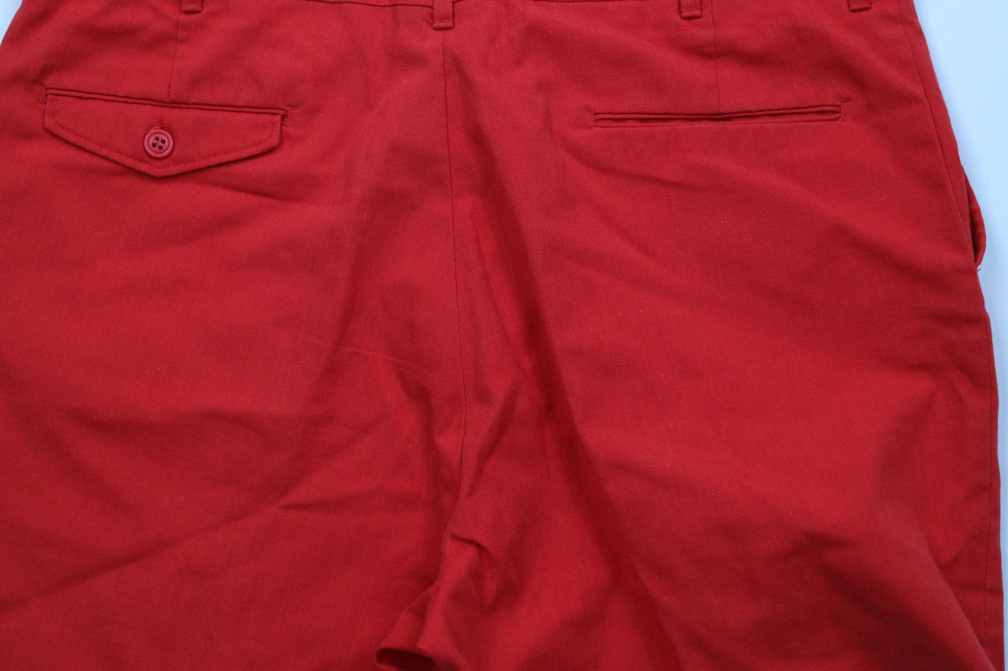 Vintage Vintage 70s Streetwear Blank Above Knee Chino Shorts Red USA Size US 36 / EU 52 - 9 Thumbnail