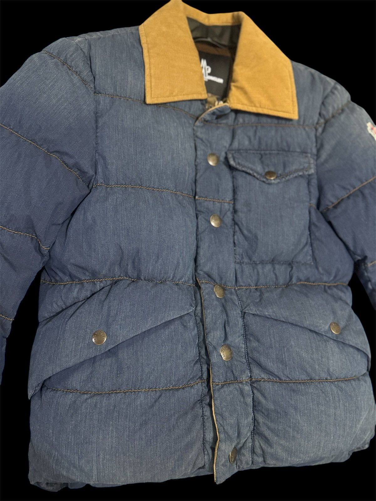 Moncler × Moncler Grenoble Moncler Grenoble Apres-Ski Puffer Corduroy Jacket Denim Blue Size US S / EU 44-46 / 1 - 5 Thumbnail