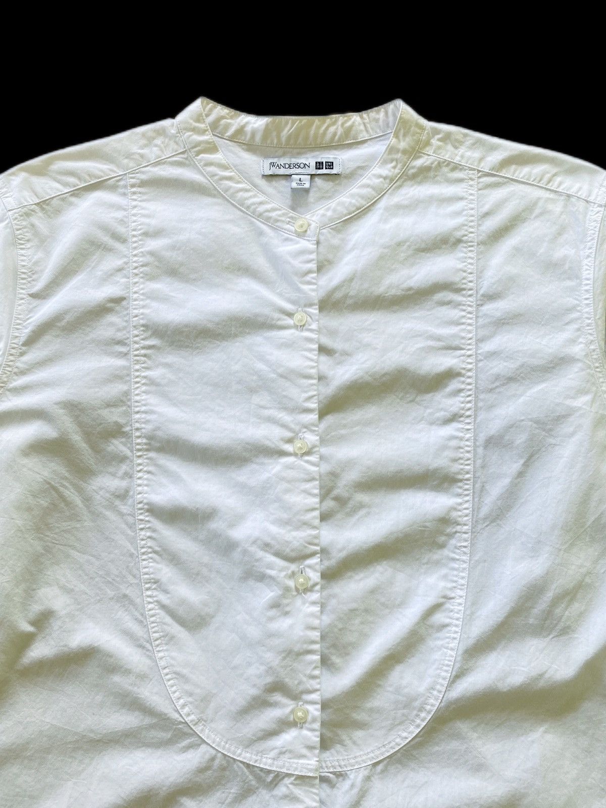 JW Anderson × Uniqlo SS19 Uniqlo x JWA Tuxedo White LS Blouse Size L / US 10 / IT 46 - 2 Thumbnail