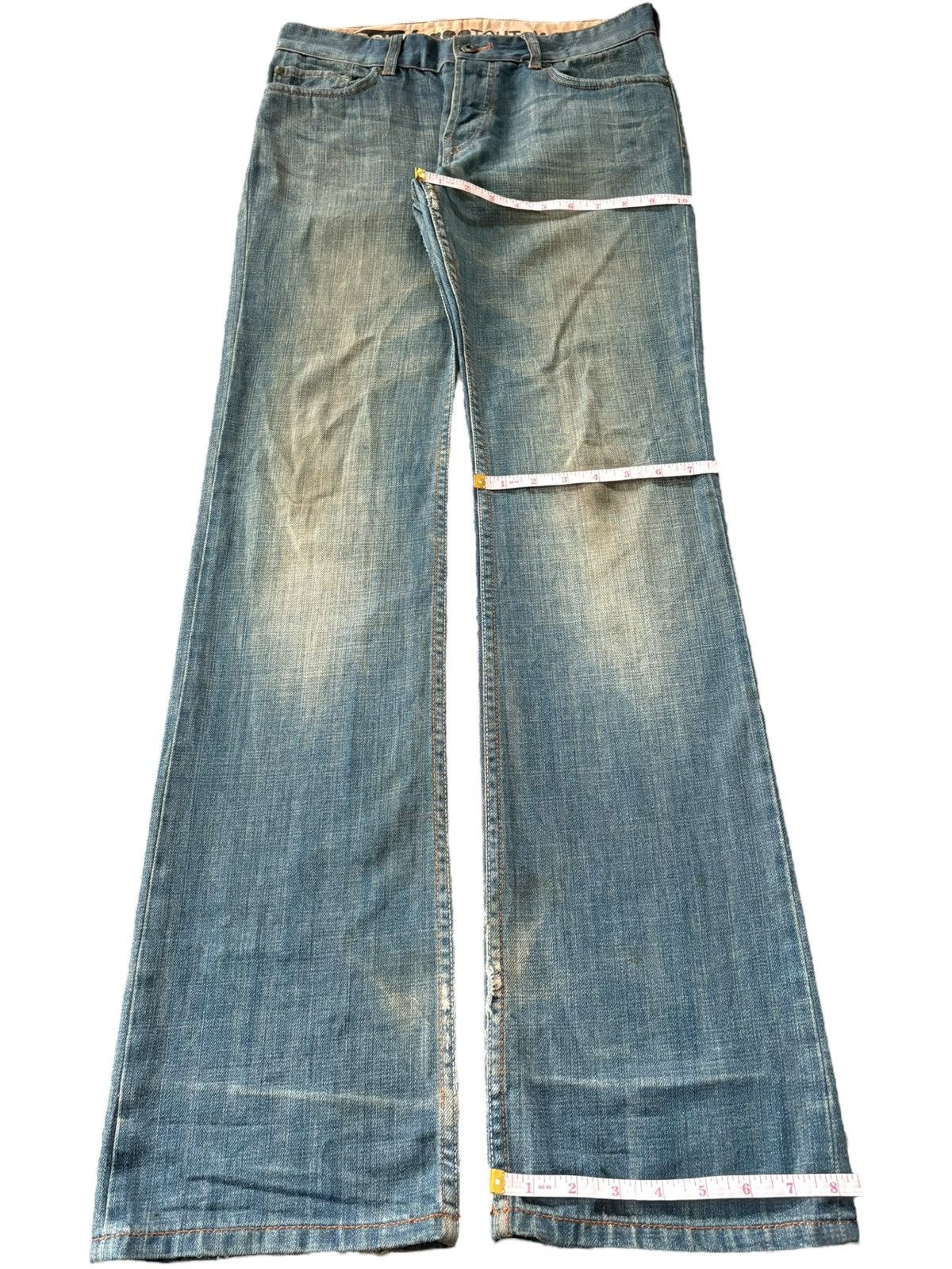 FCUK Vintage Fcuk Mud Wash Distressed Flare Jeans Size US 31 - 9 Thumbnail