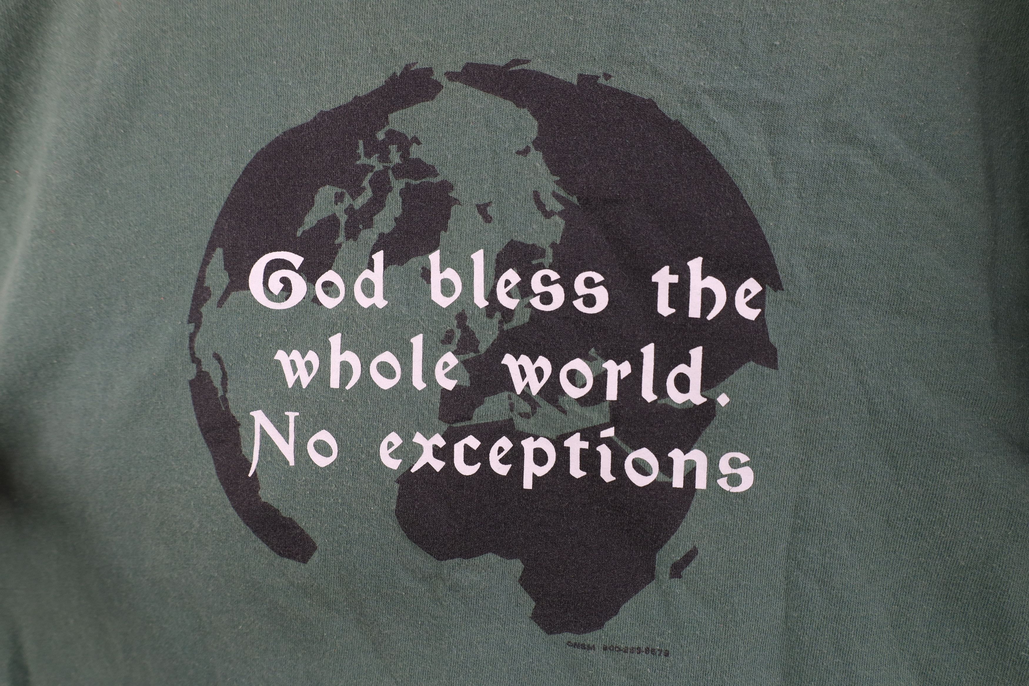 Vintage Vintage 90s Christian Whole World No Exceptions T-Shirt USA Size US L / EU 52-54 / 3 - 4 Thumbnail