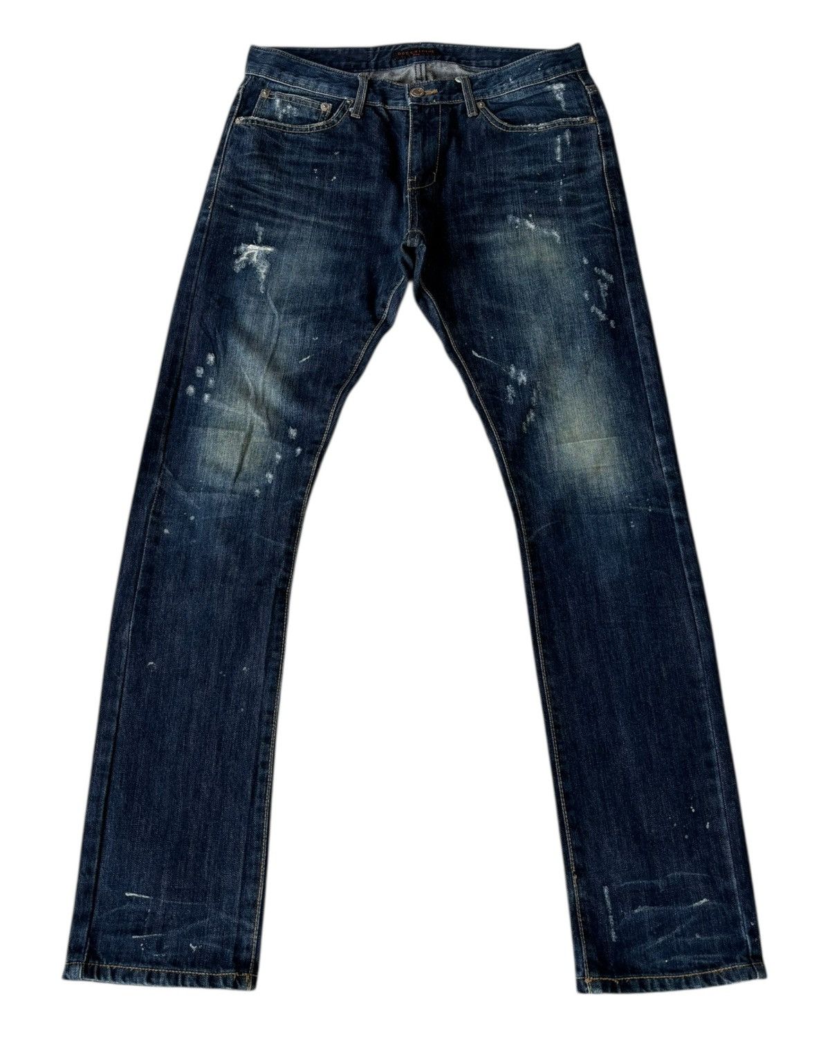 Hysteric Glamour × Japanese Brand Vintage Premium Denim Dot & Stripe Paul Distressed Slim Jean Size US 33 - 1 Thumbnail