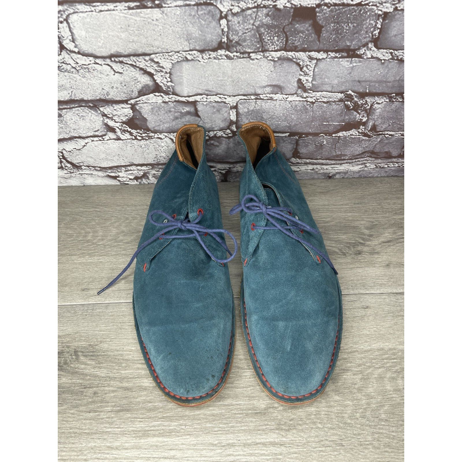 Ted Baker Ted Baker London Blue Suede Leather Lace Ankle Chukka Boots Size US 11 / EU 44 - 2 Thumbnail