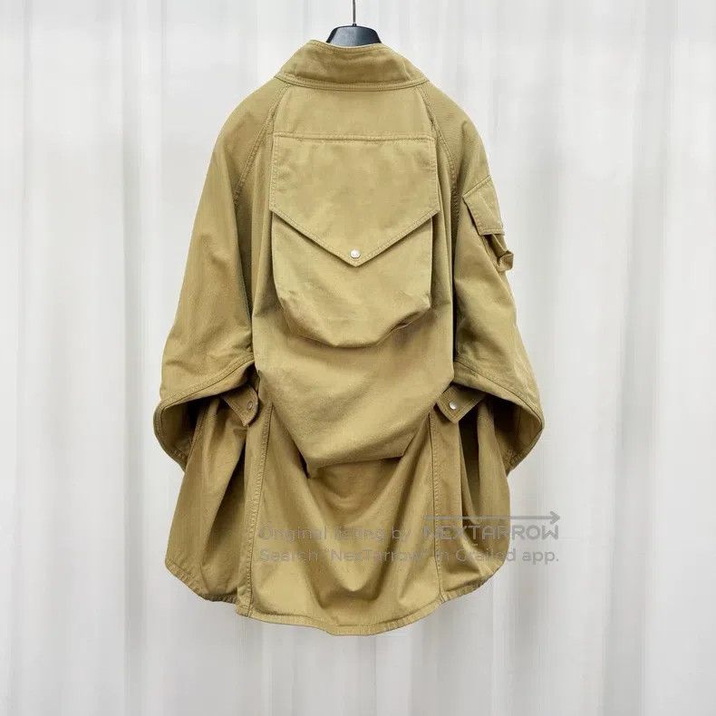 Loewe Loewe Khaki Leather Brand Windbreaker Jacket Size XS / US 0-2 / IT 36-38 - 2 Thumbnail