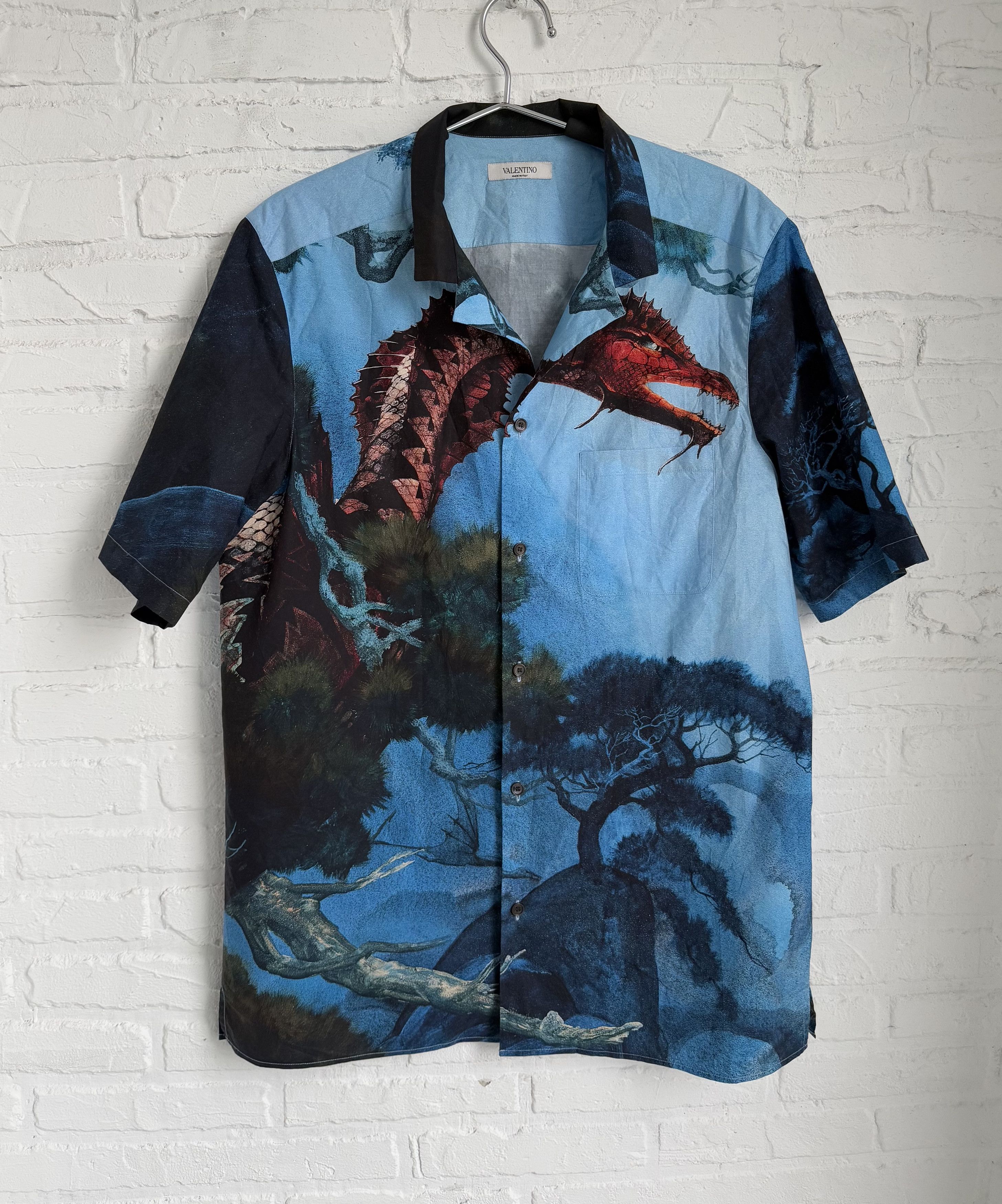 トップス Valentino Short-Sleeved Shirt Dragon Valentino Valentino dragon garden short sleeve shirt | Grailed