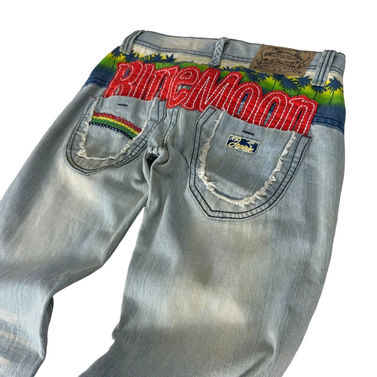 Blue Blue Japan ☀️BLUE MOON BLUE HAWAII DENIM JEANS PANTS Size US 30 / EU 46 - 10 Thumbnail