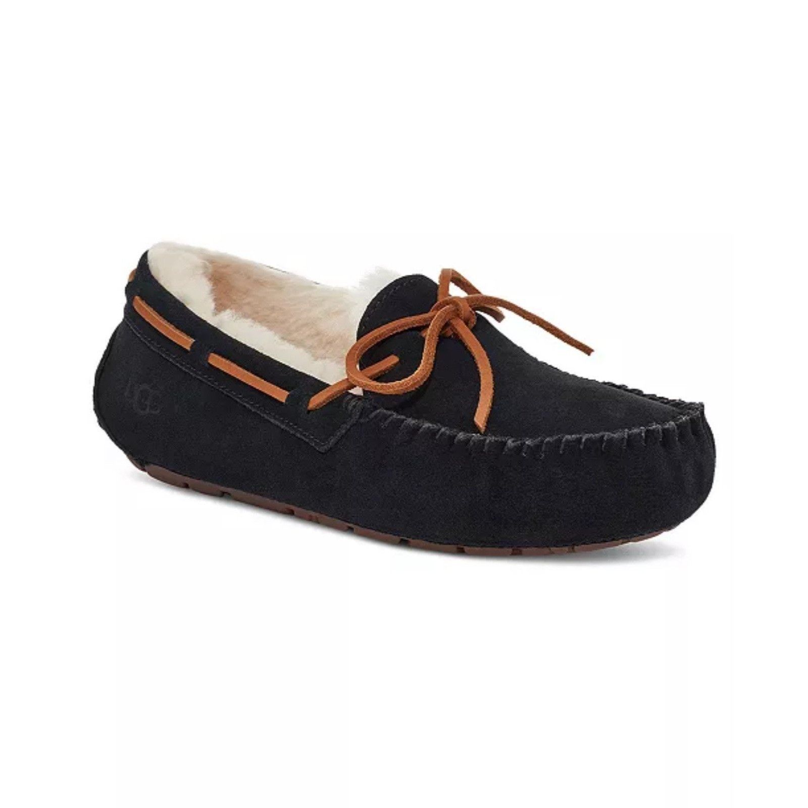 UGG Dakota Moccasin Suede Wool Slipper Black women's sz 11-1