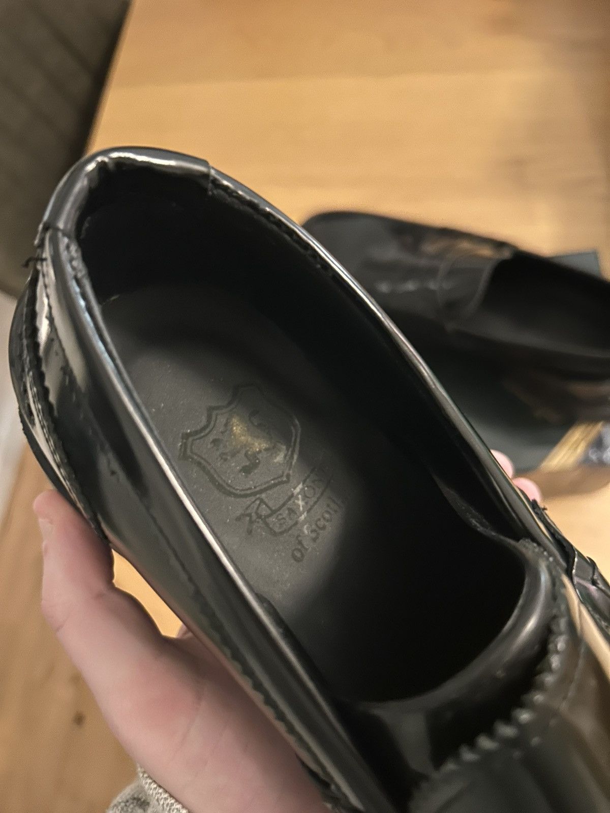 Saxony Arran Black Calf Loafers Size US 10 / EU 43 - 3 Thumbnail