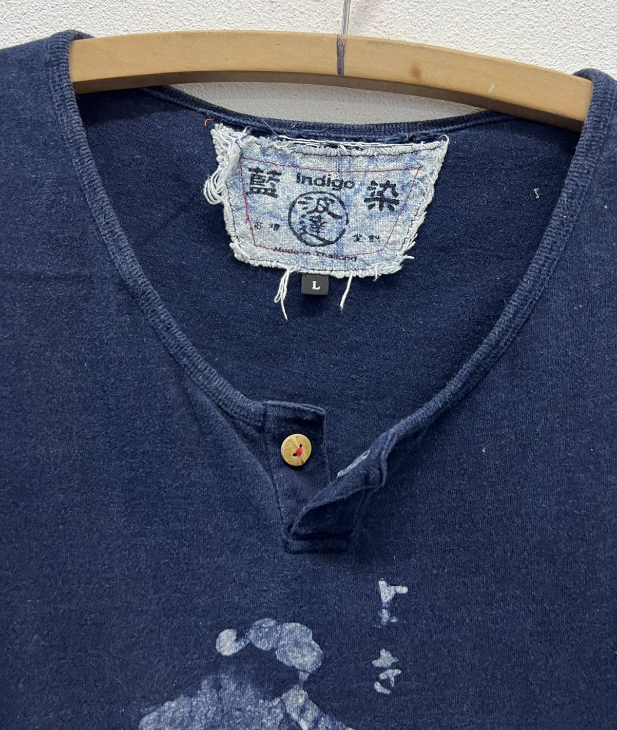 Indigo × Vintage VINTAGE INDIGO SLEEVELESS SHIRT Size US L / EU 52-54 / 3 - 3 Thumbnail