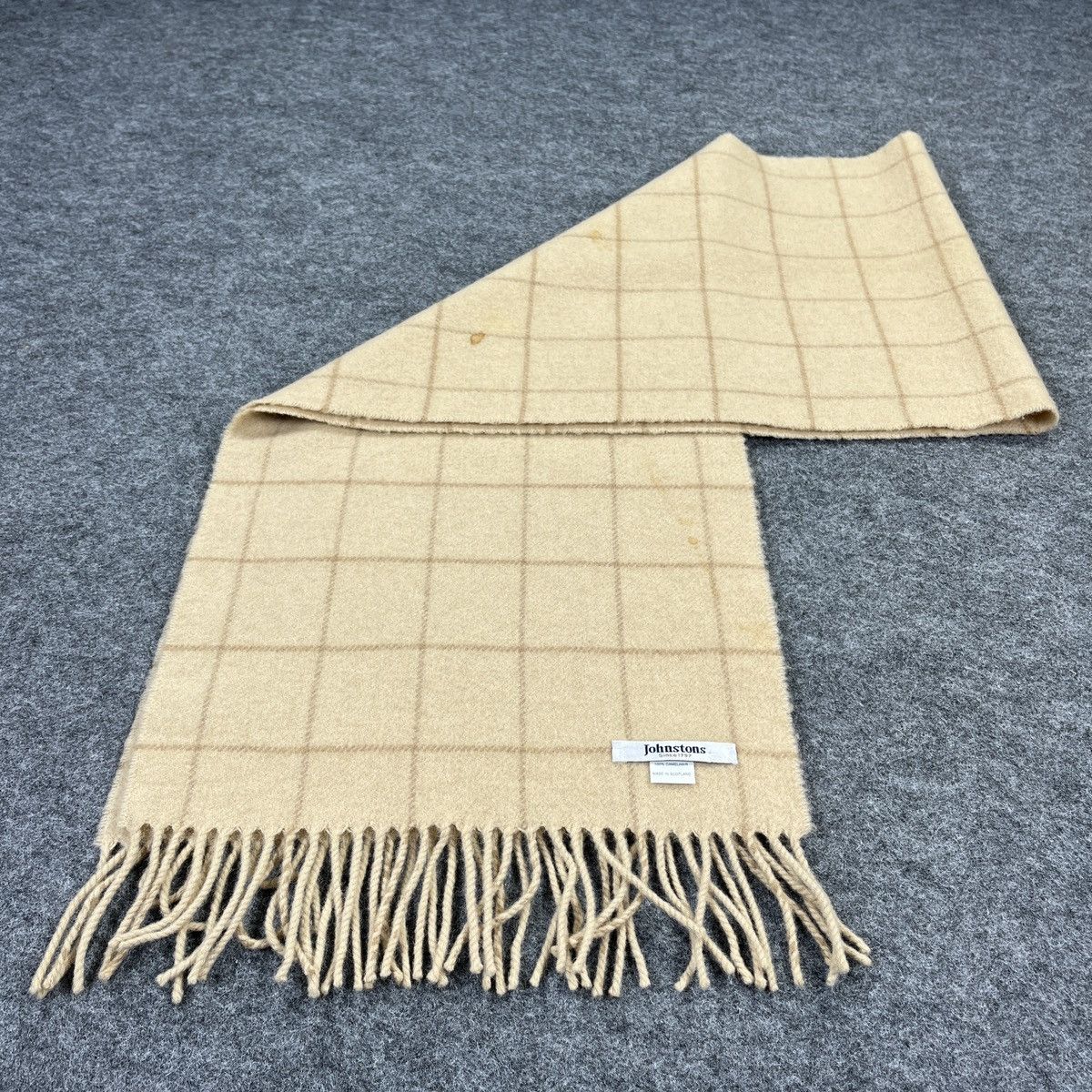 Johnstons Of Elgin × Vintage Johnstons Of Elgin Scarf / Muffler / Neckwear T932 Size ONE SIZE - 3 Thumbnail