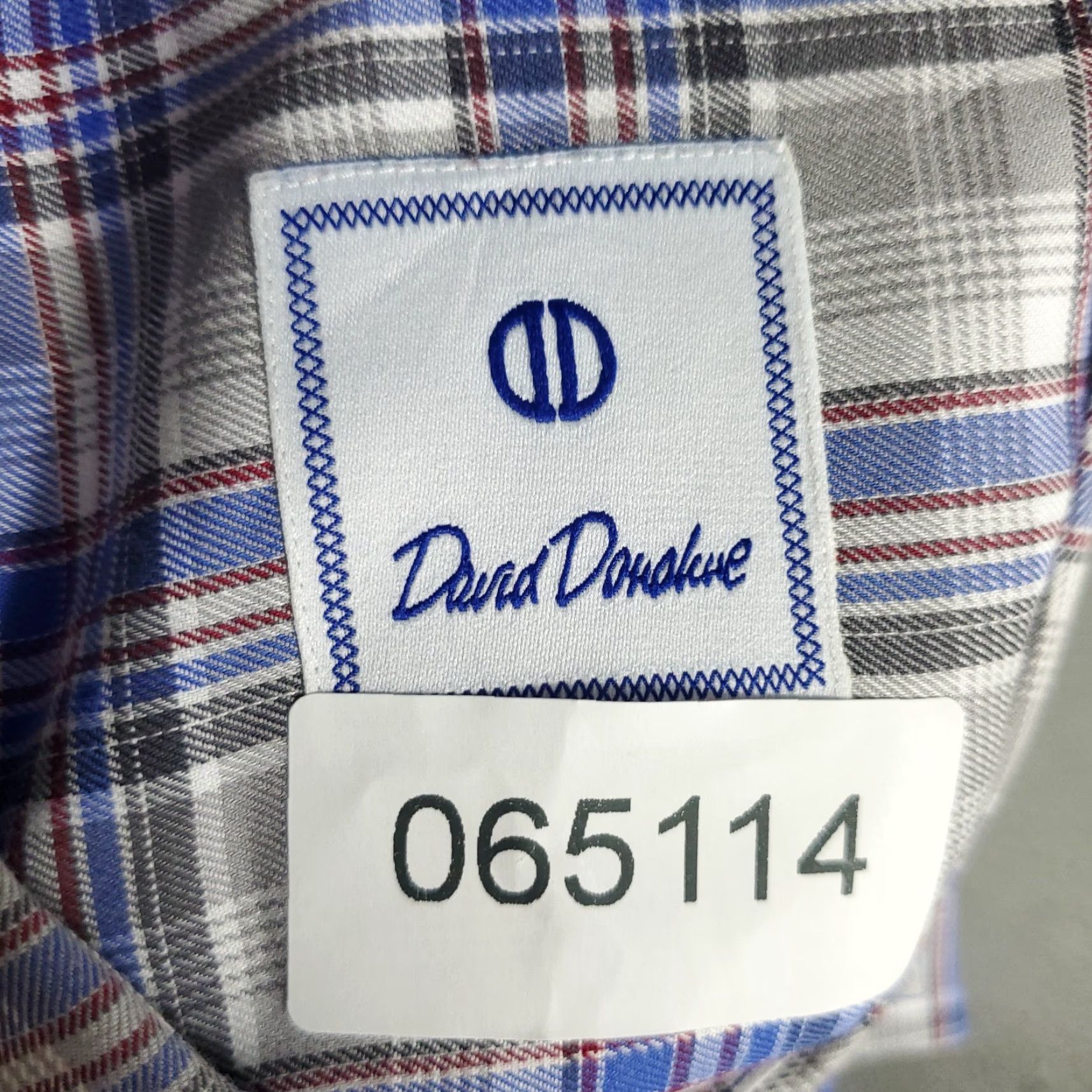 David Donahue David Donahue Shirt Mens XL Blue Plaid Button-Up Long Sleeve Casual Size US XL / EU 56 / 4 - 8 Thumbnail