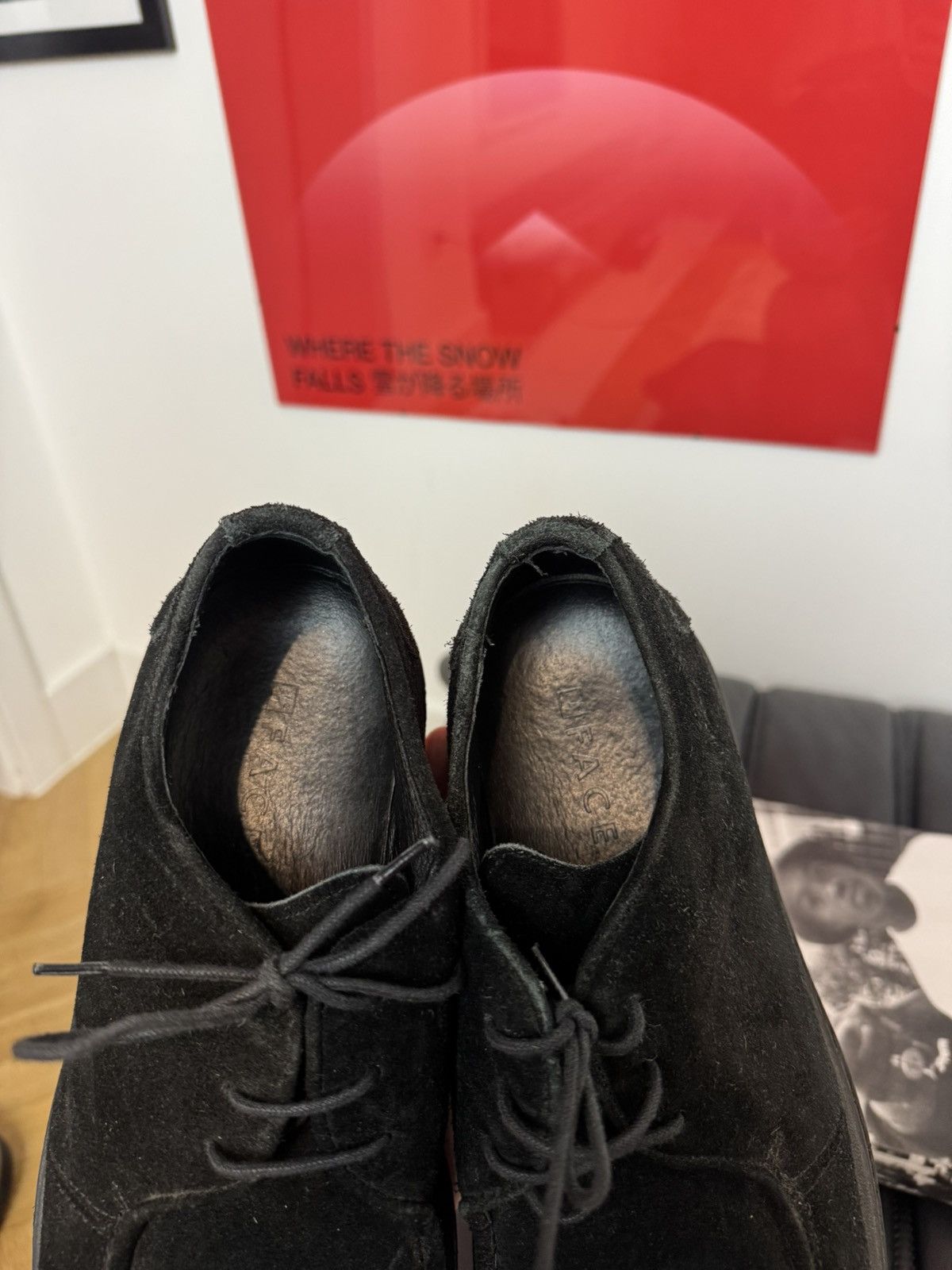 Leather Rare Vintage Avant Garde Platform Derby Leather Boots Suede Size US 10 / EU 43 - 6 Thumbnail